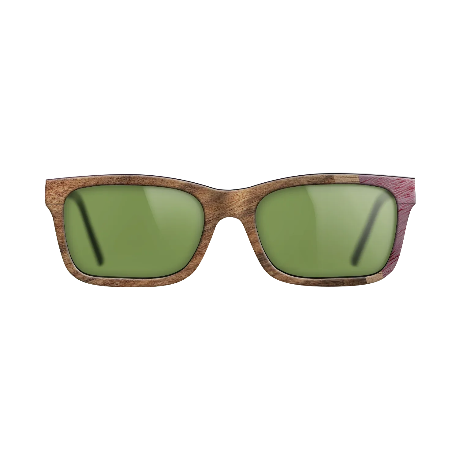 Fumed Oak,Purpleheart,Walnut: Straight Grain,Santos Rosewood Dark: Wedge - The Sage - Rectangle - 727 - SIRIS wood optic
