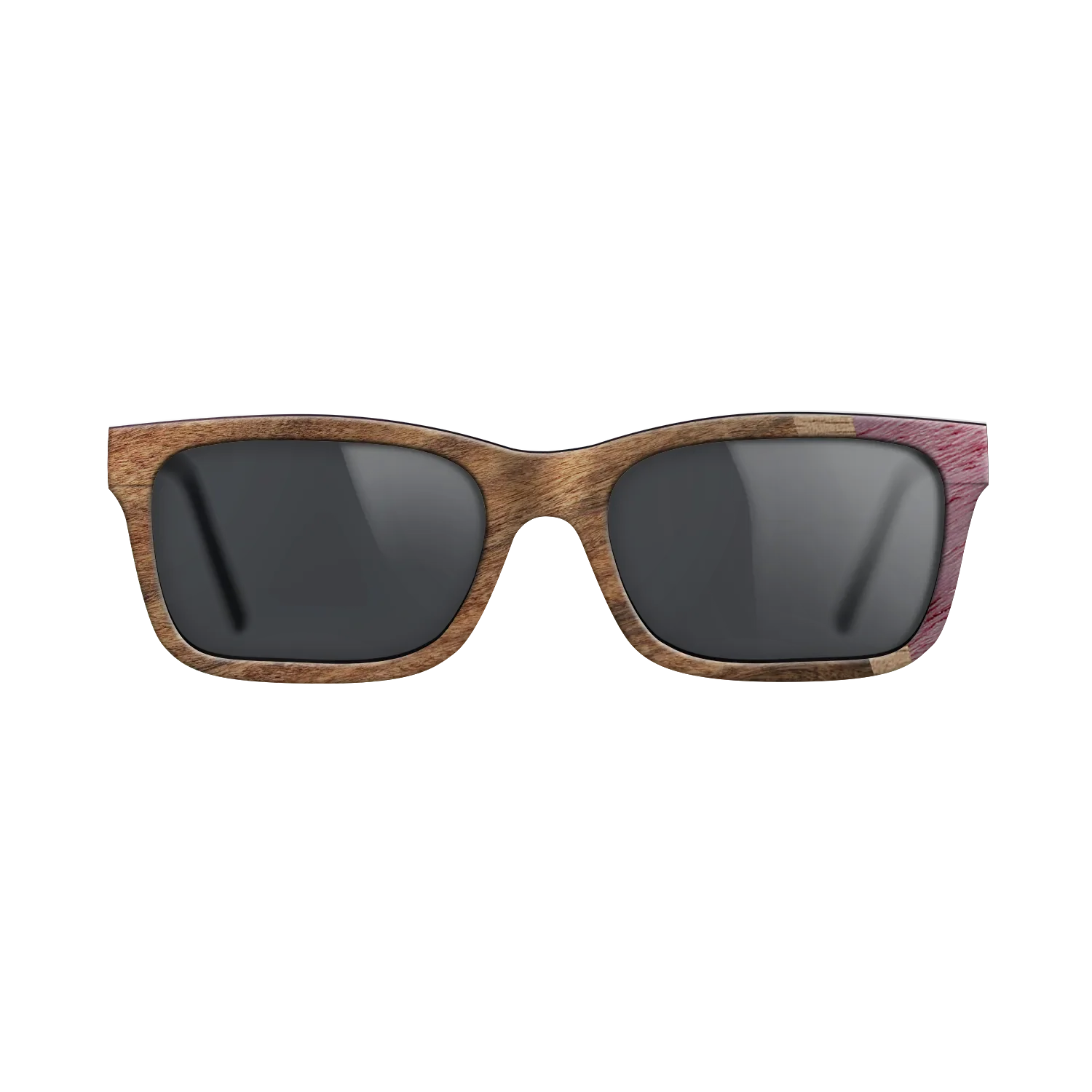 Fumed Oak,Purpleheart,Walnut: Straight Grain,Santos Rosewood Dark: Wedge - The Sage - Rectangle - 727 - SIRIS wood optic