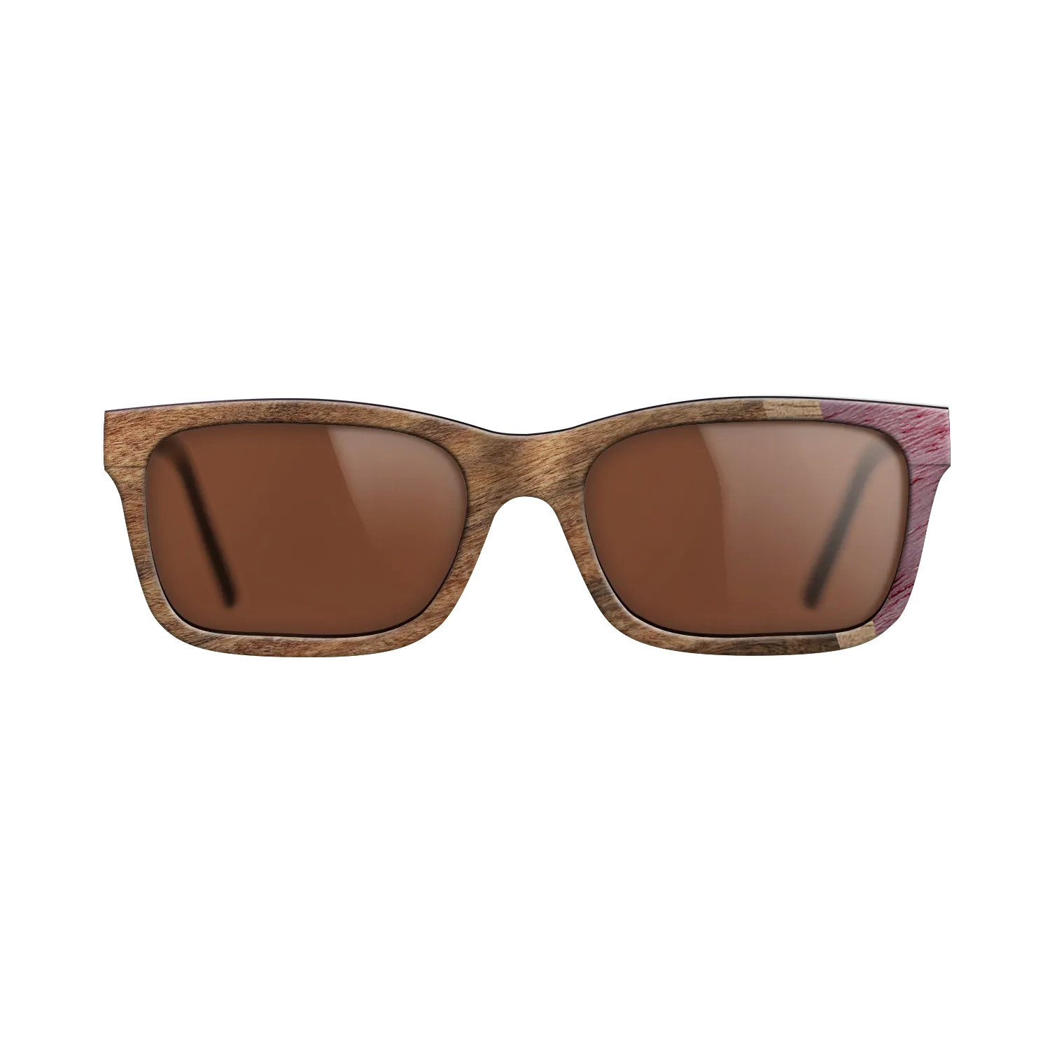 Fumed Oak,Purpleheart,Walnut: Straight Grain,Santos Rosewood Dark: Wedge - The Sage - Rectangle - 727 - SIRIS wood optic