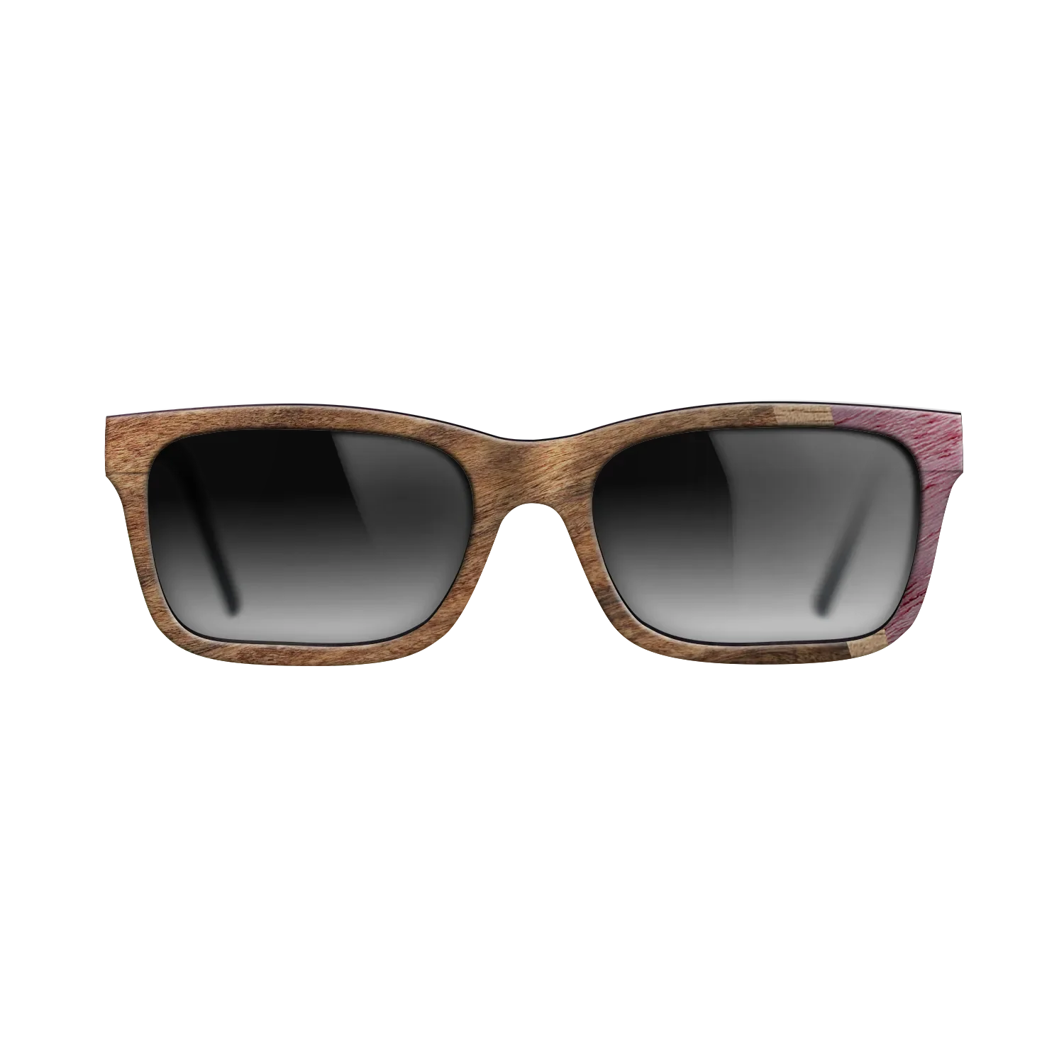 Fumed Oak,Purpleheart,Walnut: Straight Grain,Santos Rosewood Dark: Wedge - The Sage - Rectangle - 727 - SIRIS wood optic