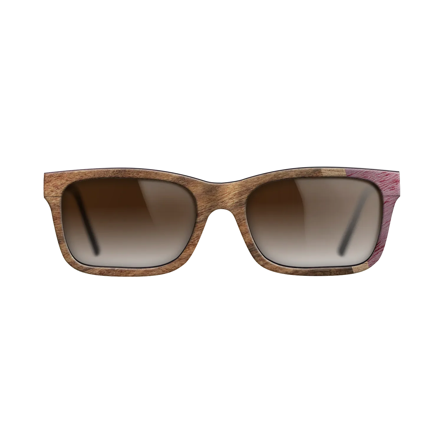 Fumed Oak,Purpleheart,Walnut: Straight Grain,Santos Rosewood Dark: Wedge - The Sage - Rectangle - 727 - SIRIS wood optic
