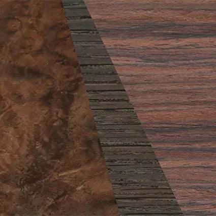 Fumed Oak,Rosewood Reconstituted,Walnut Burl: Angle Cut - The Hero - Square - SIRIS wood optic