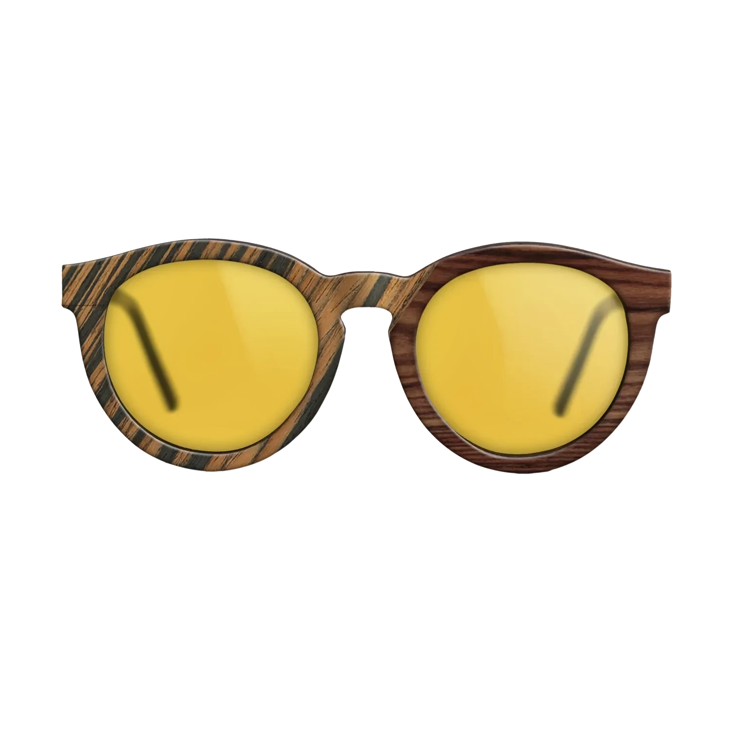 Fumed Oak,Royal White Ebony,Kingwood,Olive Burl,Italian Ebony: Geometric - The Rebel - Round - SIRIS wood optic