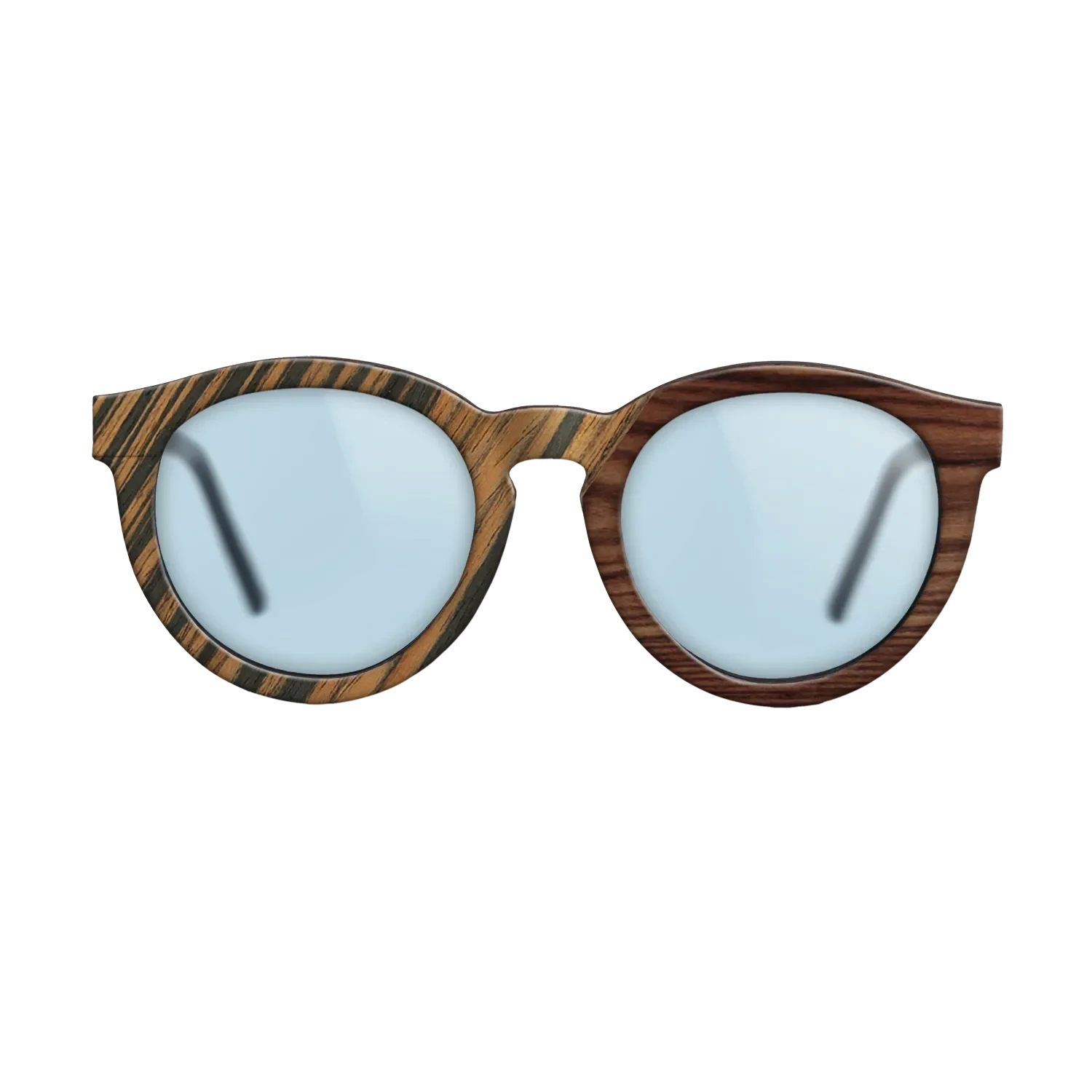 Fumed Oak,Royal White Ebony,Kingwood,Olive Burl,Italian Ebony: Geometric - The Rebel - Round - SIRIS wood optic