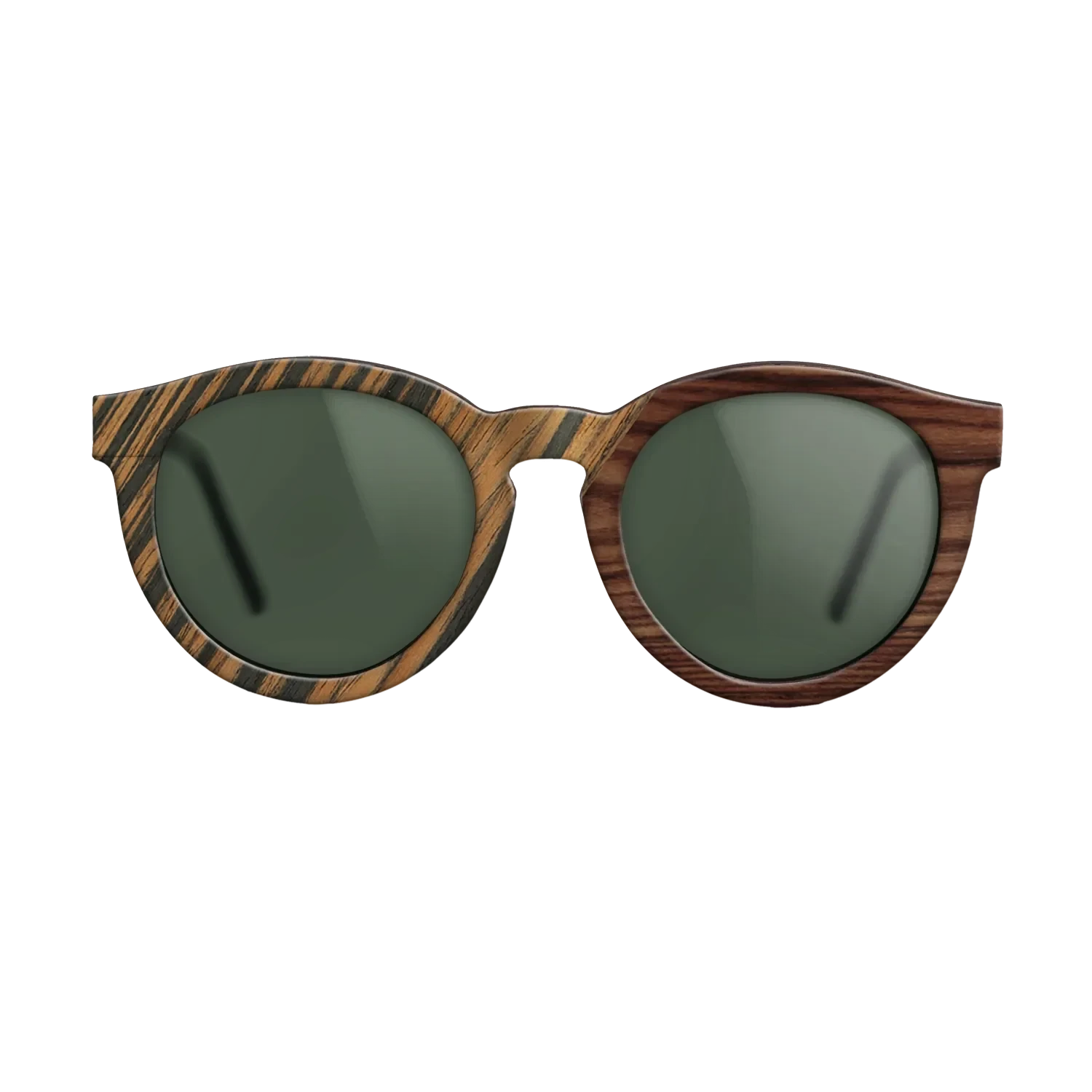 Fumed Oak,Royal White Ebony,Kingwood,Olive Burl,Italian Ebony: Geometric - The Rebel - Round - SIRIS wood optic