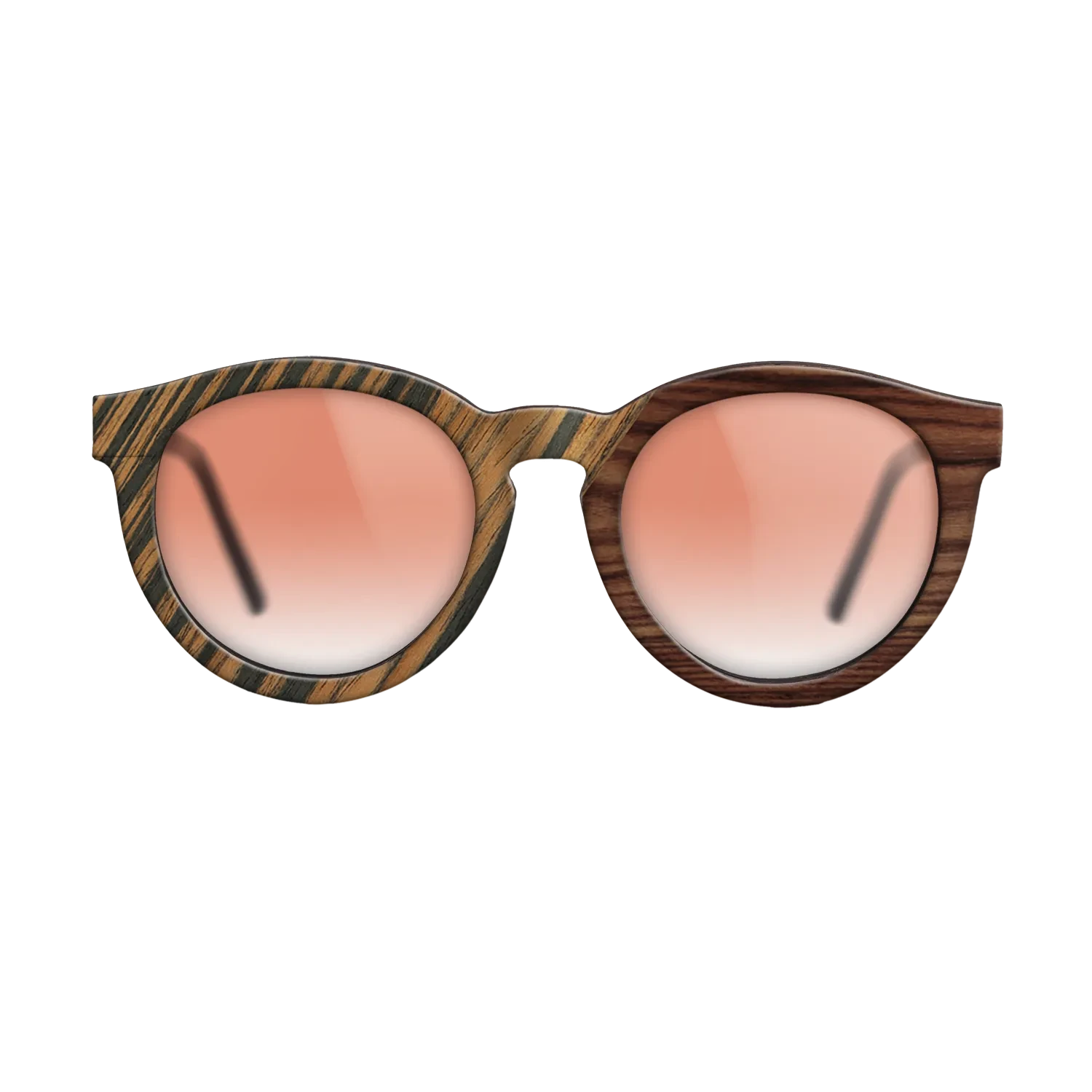 Fumed Oak,Royal White Ebony,Kingwood,Olive Burl,Italian Ebony: Geometric - The Rebel - Round - SIRIS wood optic