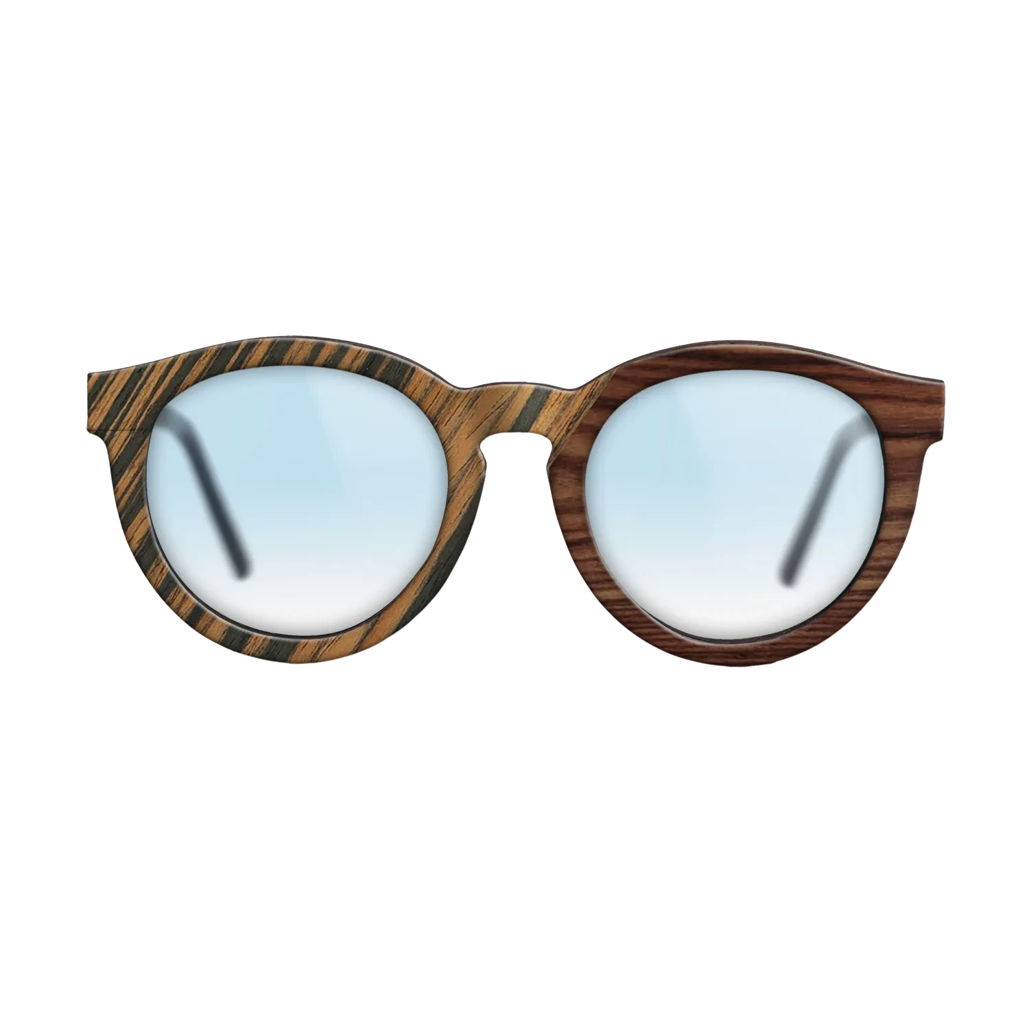 Fumed Oak,Royal White Ebony,Kingwood,Olive Burl,Italian Ebony: Geometric - The Rebel - Round - SIRIS wood optic
