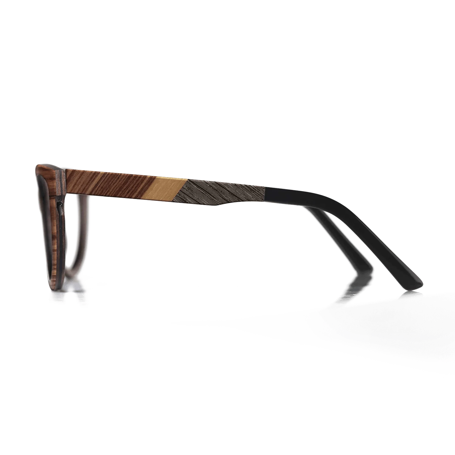 Fumed Oak,Royal White Ebony,Kingwood,Olive Burl,Italian Ebony: Geometric - The Sage - Block - SIRIS wood optic