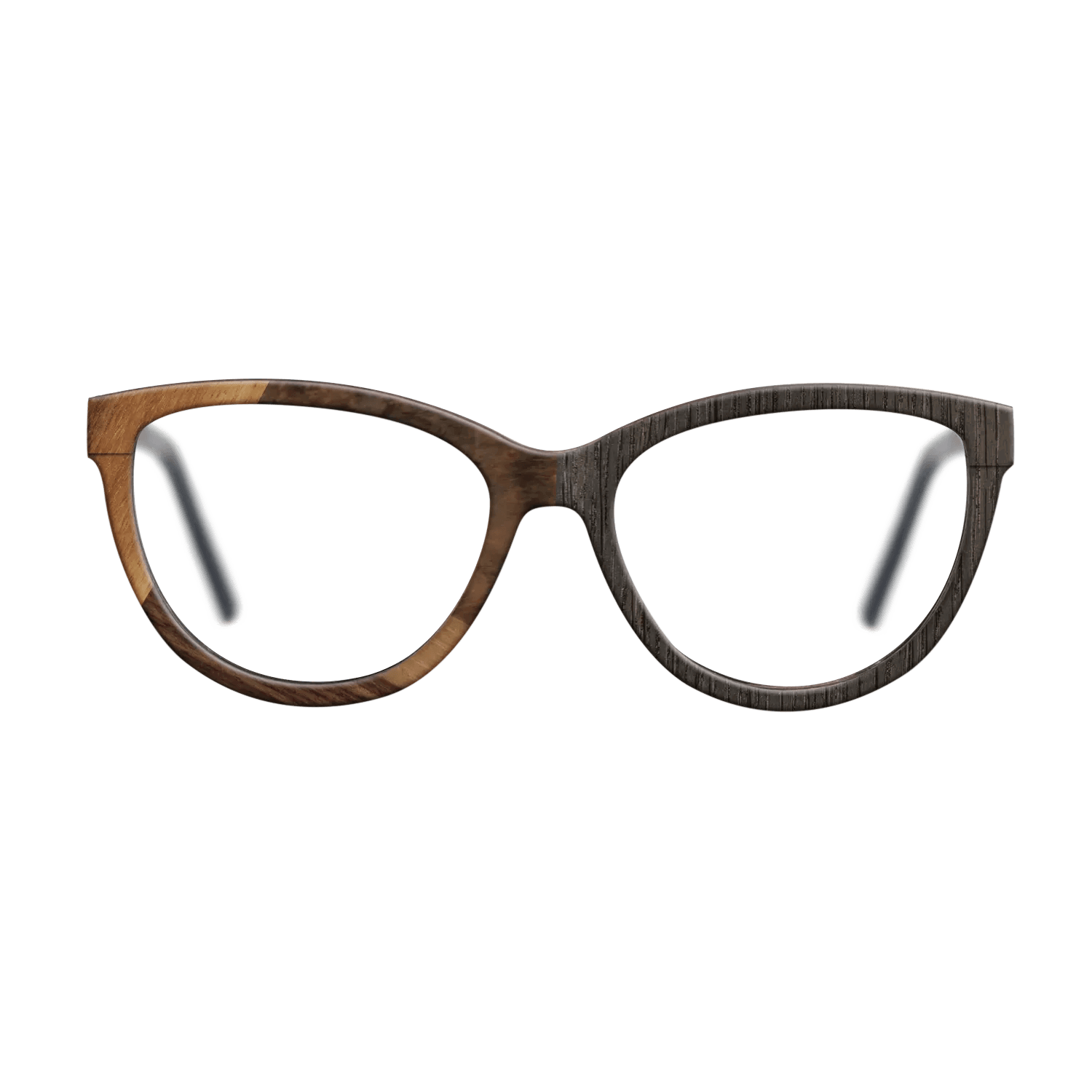 Fumed Oak,Walnut Burl,Rosewood Reconstituted: Cubic Cuts - The Maiden - Cat - SIRIS wood optic