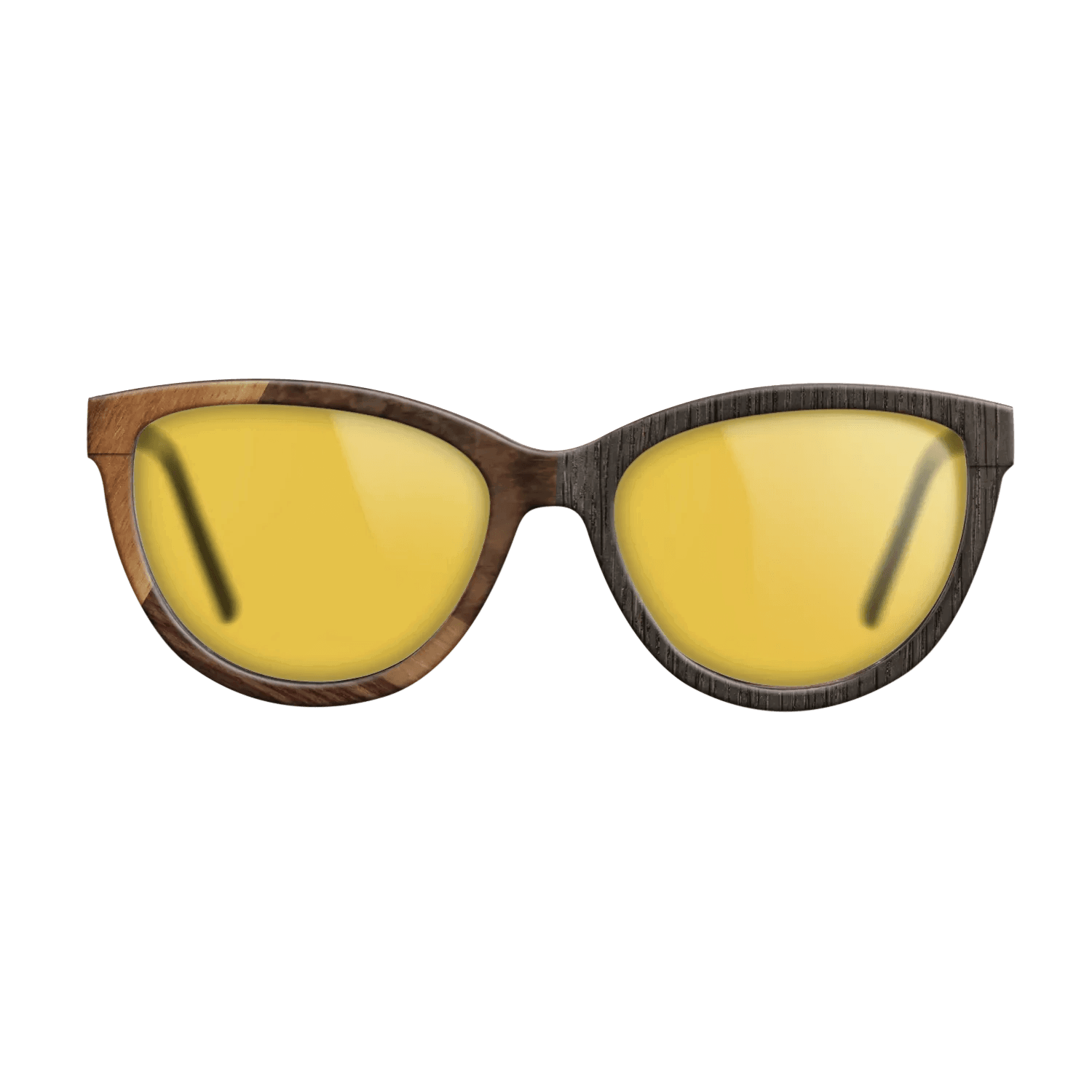 Fumed Oak,Walnut Burl,Rosewood Reconstituted: Cubic Cuts - The Maiden - Cat - SIRIS wood optic
