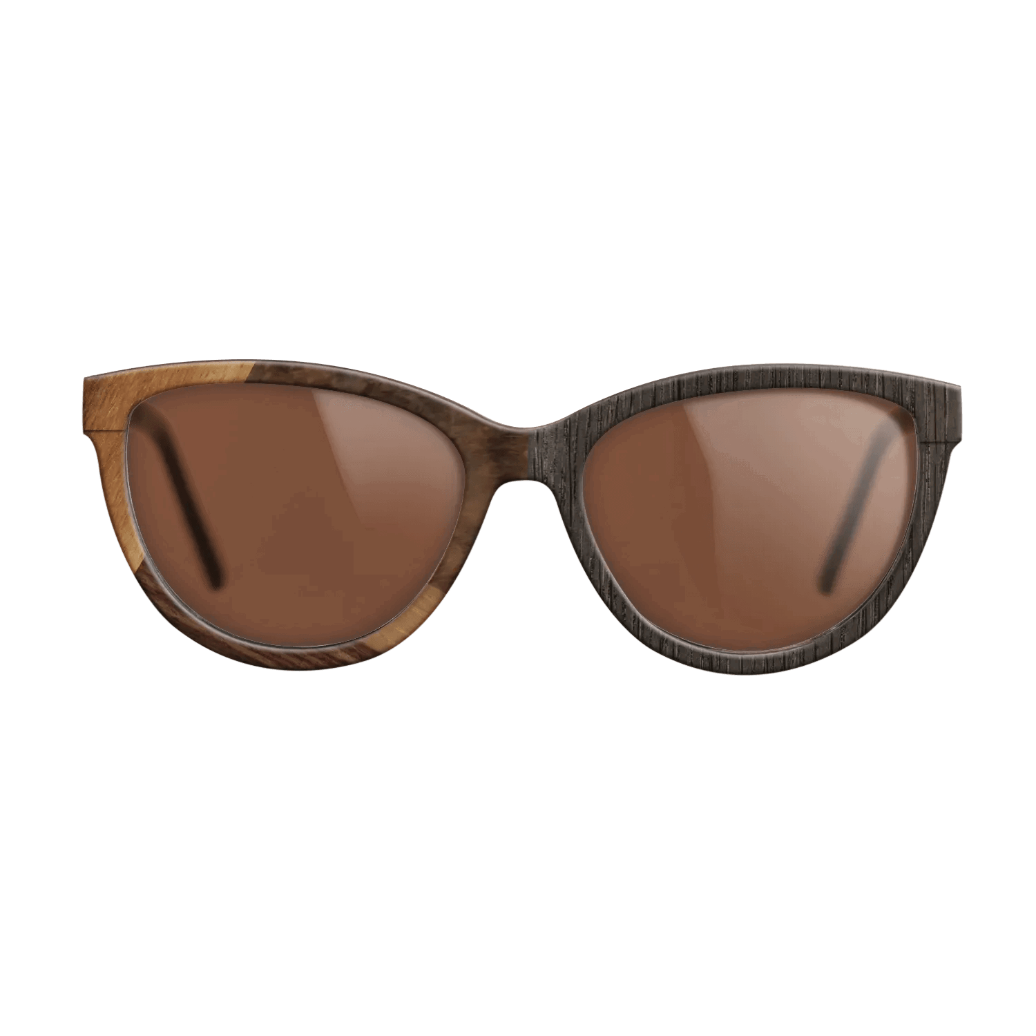 Fumed Oak,Walnut Burl,Rosewood Reconstituted: Cubic Cuts - The Maiden - Cat - SIRIS wood optic