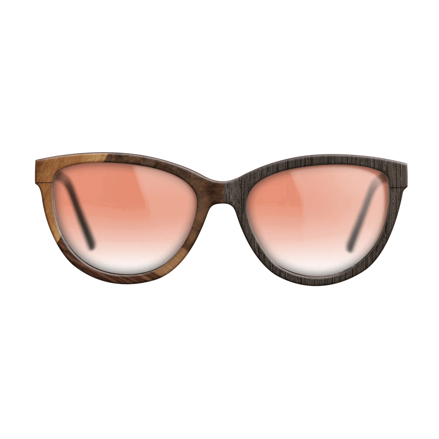 Fumed Oak,Walnut Burl,Rosewood Reconstituted: Cubic Cuts - The Maiden - Cat - SIRIS wood optic