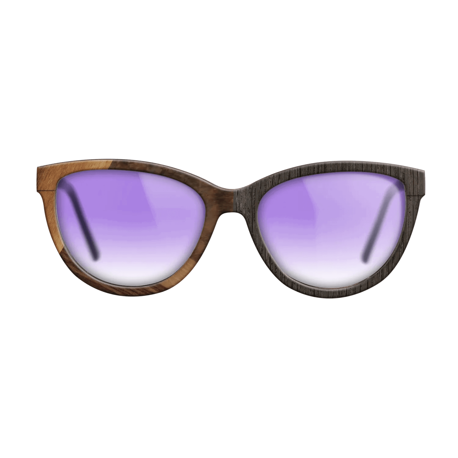 Fumed Oak,Walnut Burl,Rosewood Reconstituted: Cubic Cuts - The Maiden - Cat - SIRIS wood optic