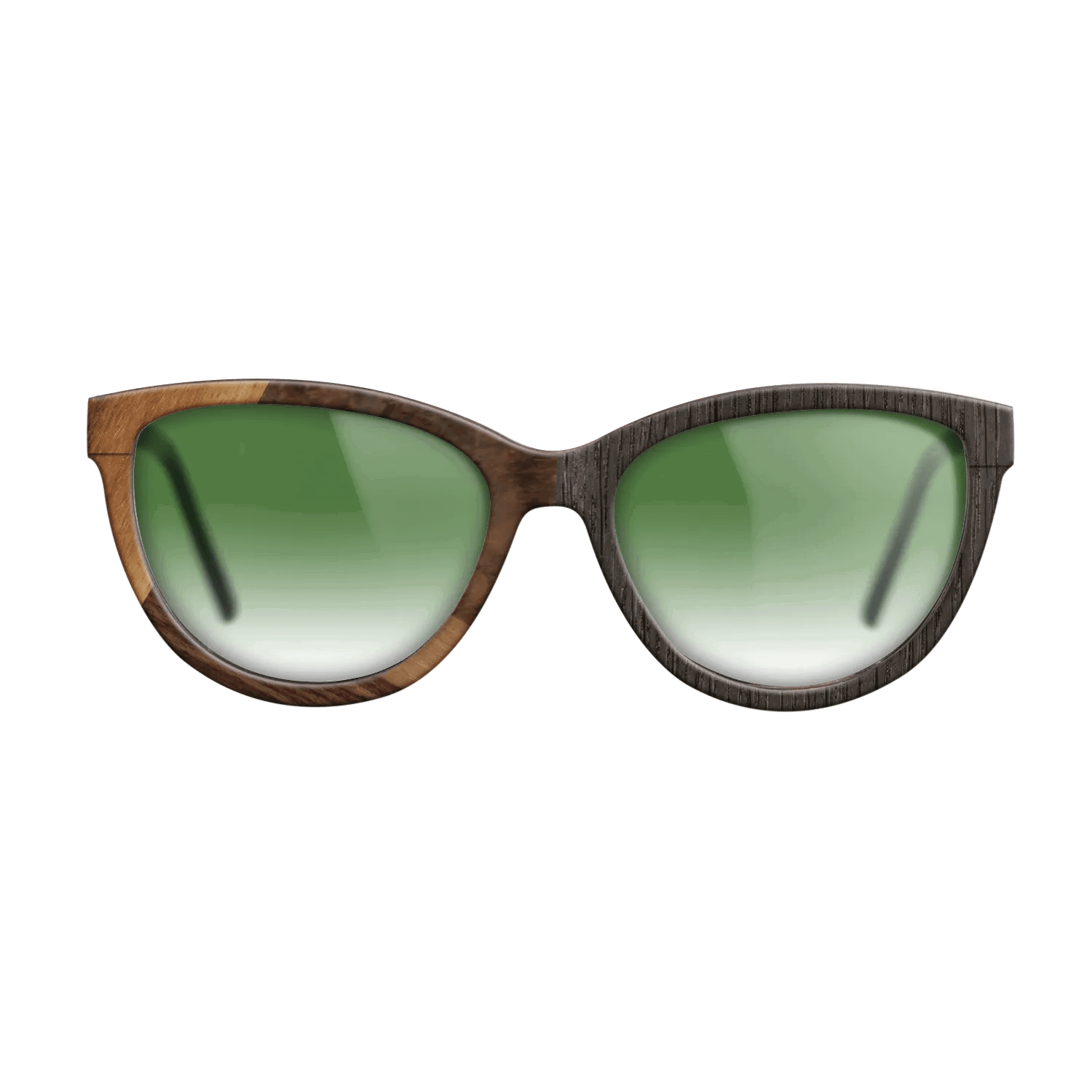 Fumed Oak,Walnut Burl,Rosewood Reconstituted: Cubic Cuts - The Maiden - Cat - SIRIS wood optic