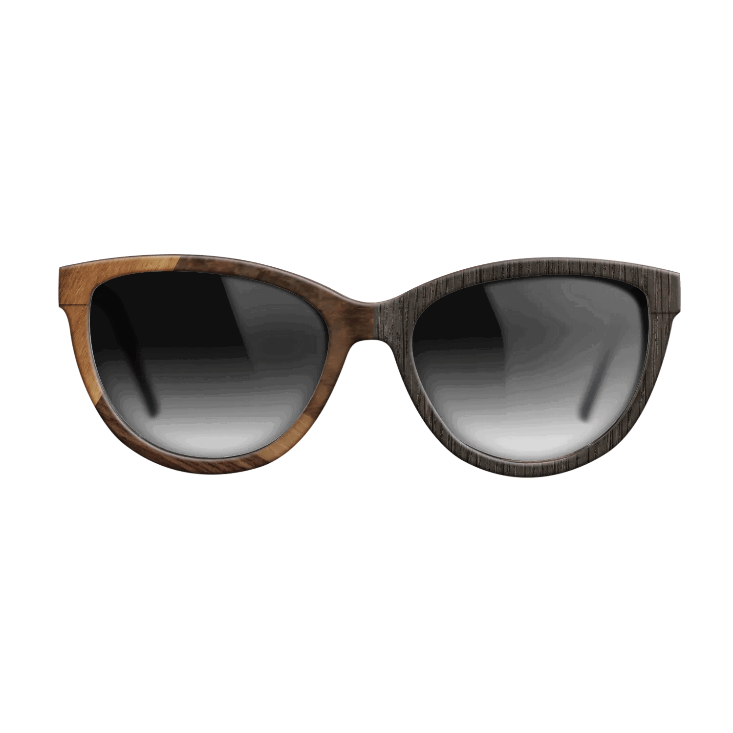 Fumed Oak,Walnut Burl,Rosewood Reconstituted: Cubic Cuts - The Maiden - Cat - SIRIS wood optic