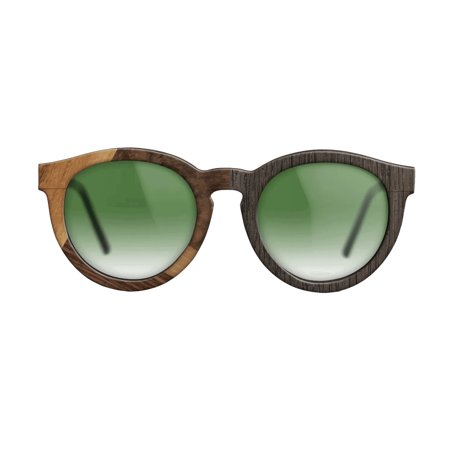 Fumed Oak,Walnut Burl,Rosewood Reconstituted: Cubic Cuts - The Rebel - Round - SIRIS wood optic