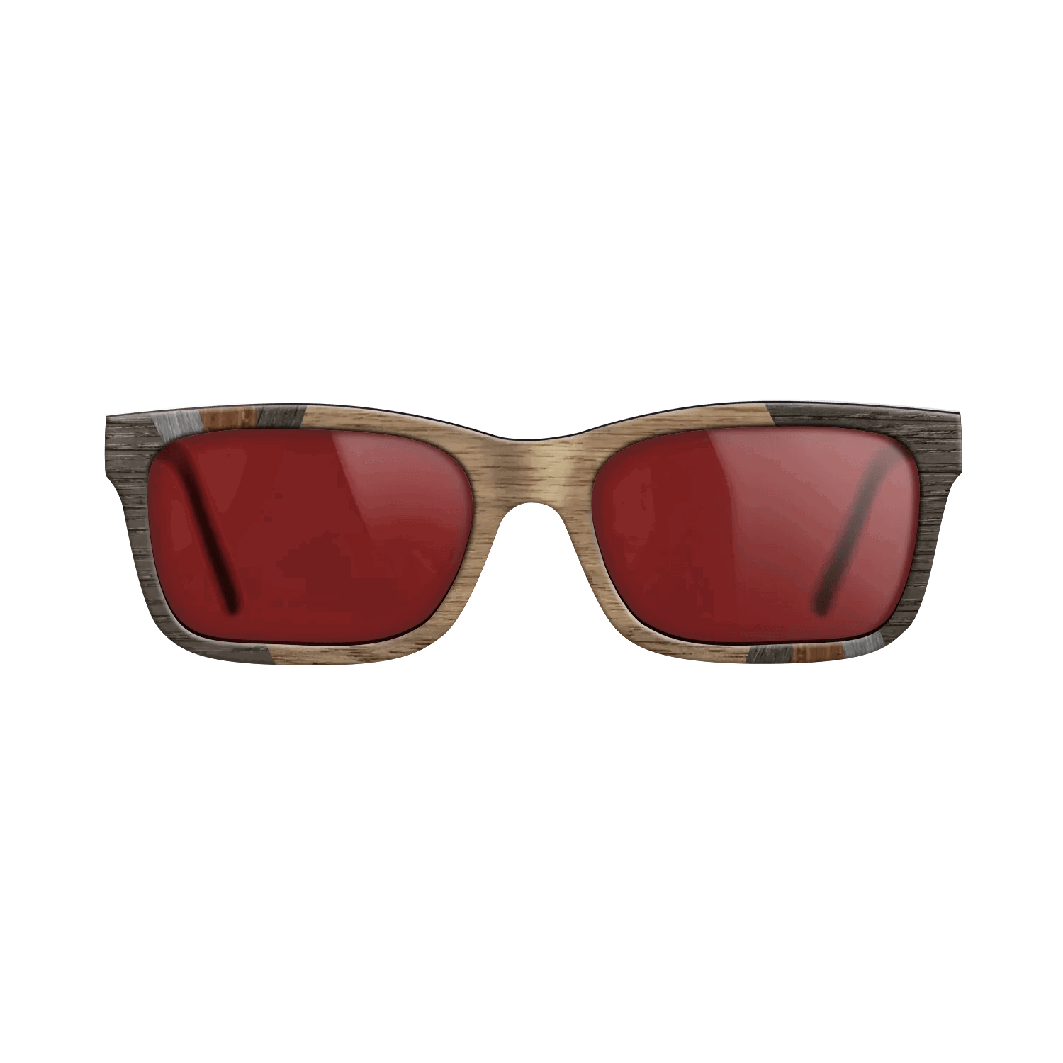 Fumed Oak,Walnut Claro Light,Poplar Dyed: Red,Ziricote Dark Quartered,Poplar Dyed: Grey: Fractal - The Sage - Rectangle - SIRIS wood optic