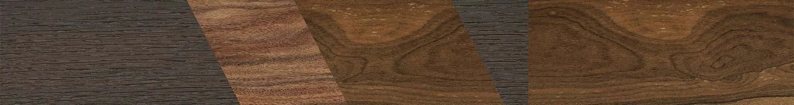 Fumed Oak,Walnut Claro Light,Ziricote Dark Quartered,Santos Rosewood Light: Bauhaus - The Hero - Square - SIRIS wood optic