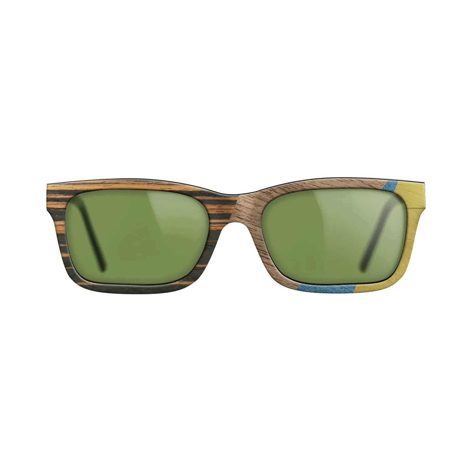 Fumed Oak,Walnut: Straight Grain,Italian Ebony,Poplar Dyed: Yellow,Poplar Dyed: Blue Denim: Angle Cut - The Sage - Rectangle - SIRIS wood optic