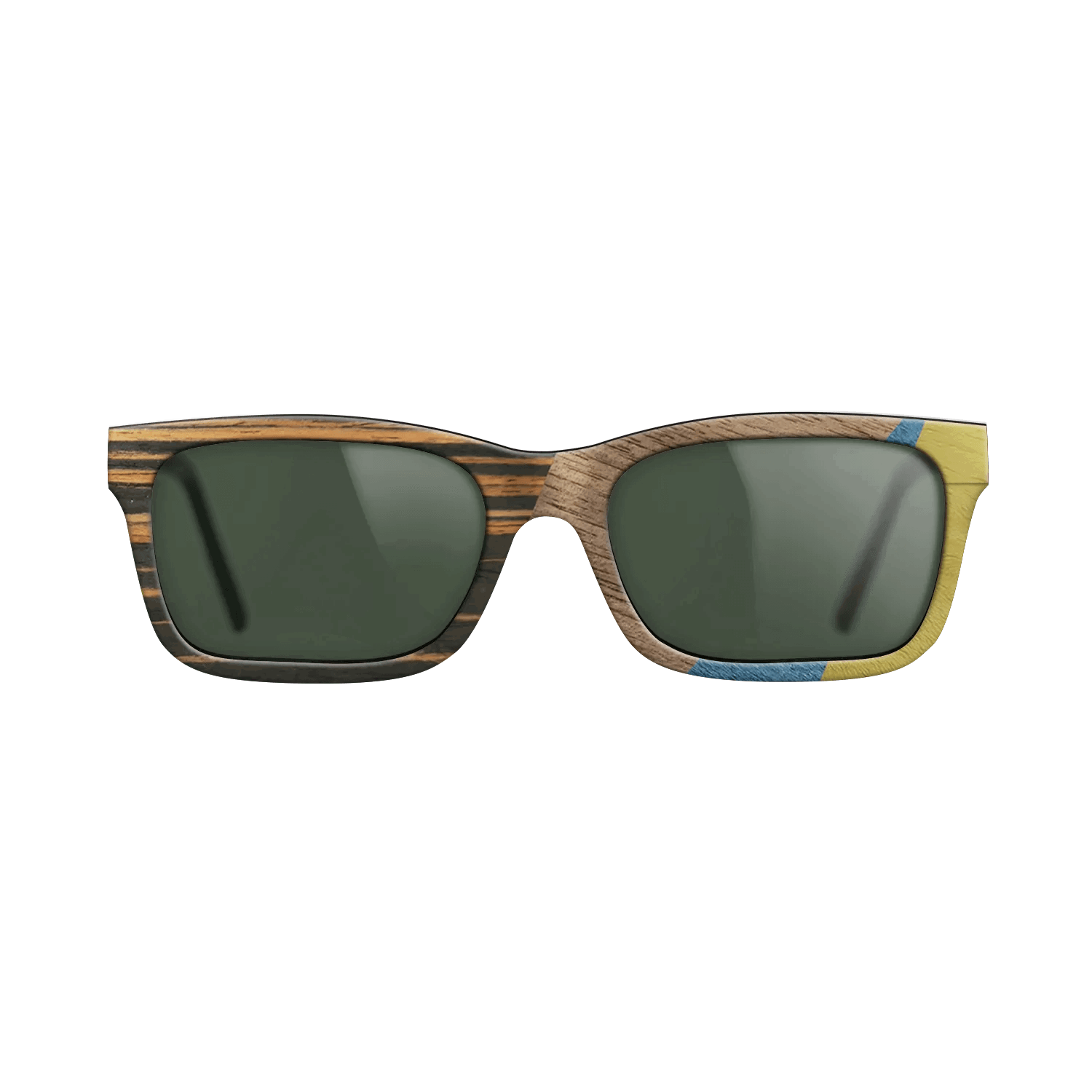 Fumed Oak,Walnut: Straight Grain,Italian Ebony,Poplar Dyed: Yellow,Poplar Dyed: Blue Denim: Angle Cut - The Sage - Rectangle - SIRIS wood optic
