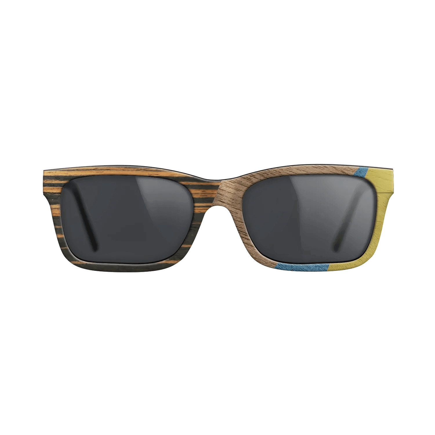 Fumed Oak,Walnut: Straight Grain,Italian Ebony,Poplar Dyed: Yellow,Poplar Dyed: Blue Denim: Angle Cut - The Sage - Rectangle - SIRIS wood optic