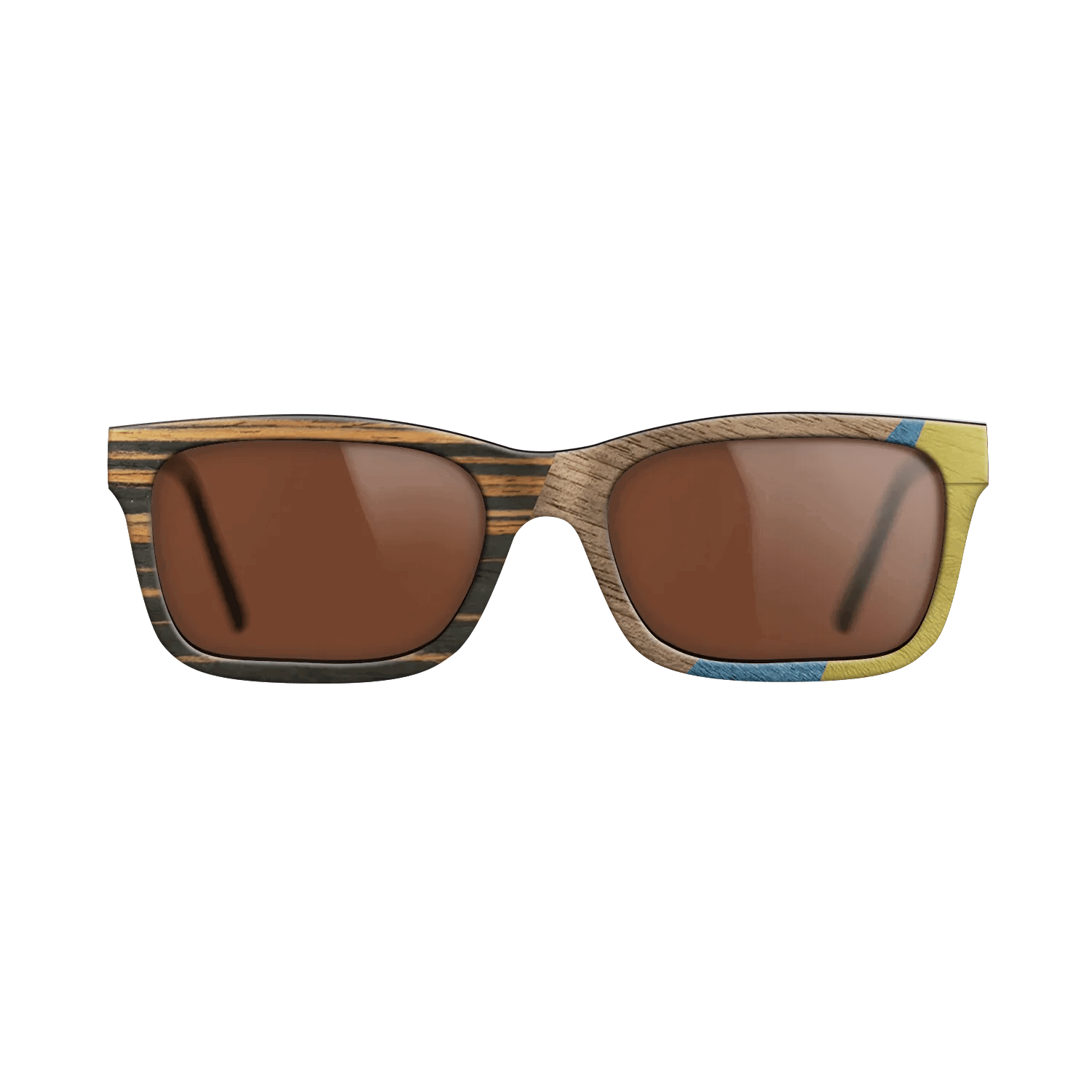 Fumed Oak,Walnut: Straight Grain,Italian Ebony,Poplar Dyed: Yellow,Poplar Dyed: Blue Denim: Angle Cut - The Sage - Rectangle - SIRIS wood optic