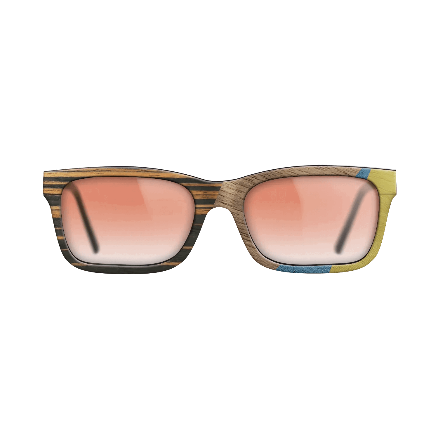 Fumed Oak,Walnut: Straight Grain,Italian Ebony,Poplar Dyed: Yellow,Poplar Dyed: Blue Denim: Angle Cut - The Sage - Rectangle - SIRIS wood optic