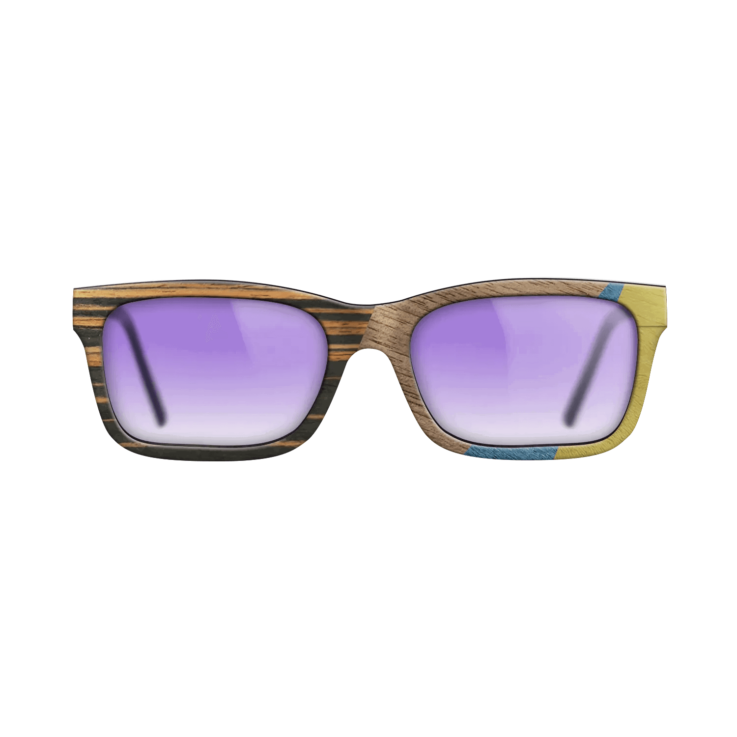 Fumed Oak,Walnut: Straight Grain,Italian Ebony,Poplar Dyed: Yellow,Poplar Dyed: Blue Denim: Angle Cut - The Sage - Rectangle - SIRIS wood optic