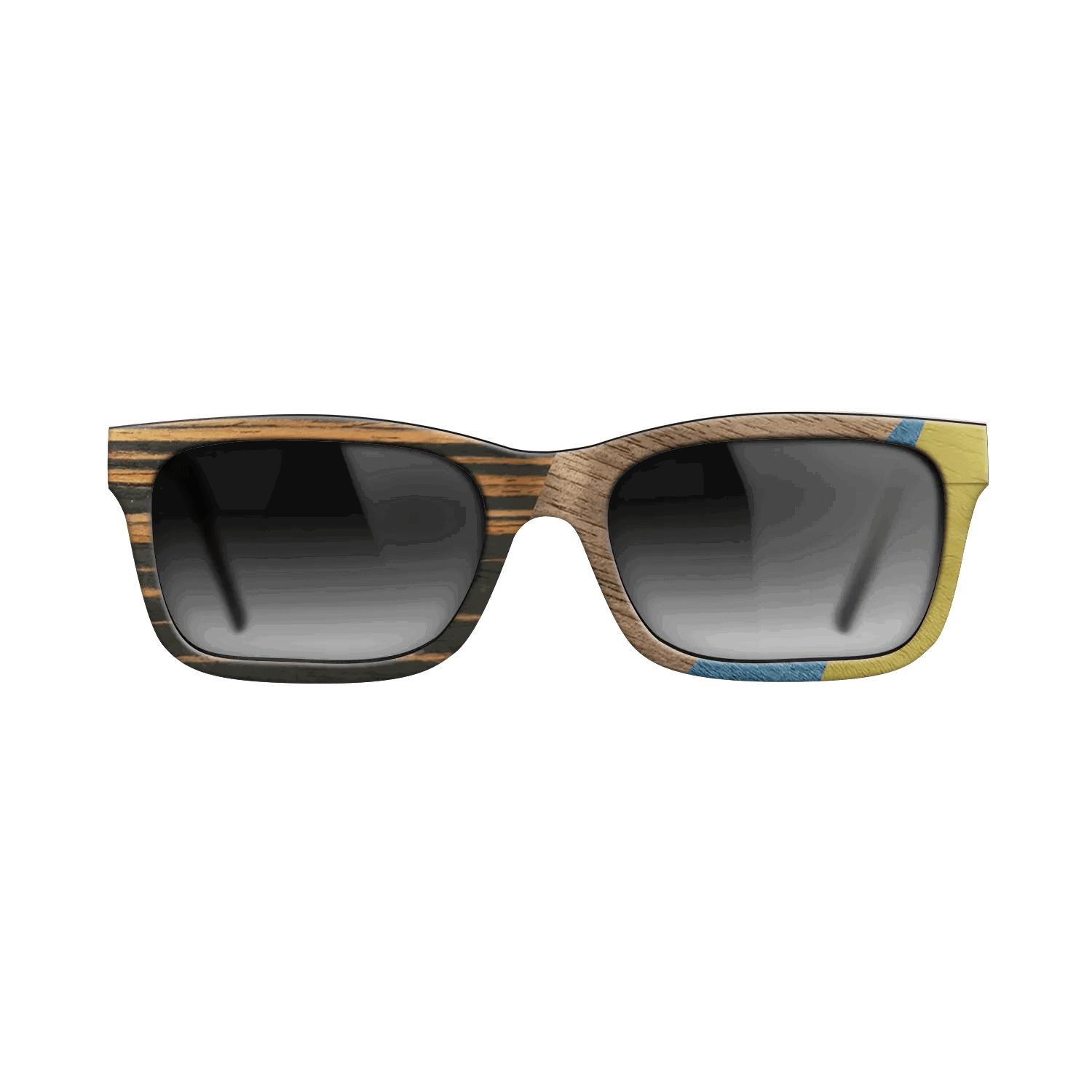Fumed Oak,Walnut: Straight Grain,Italian Ebony,Poplar Dyed: Yellow,Poplar Dyed: Blue Denim: Angle Cut - The Sage - Rectangle - SIRIS wood optic