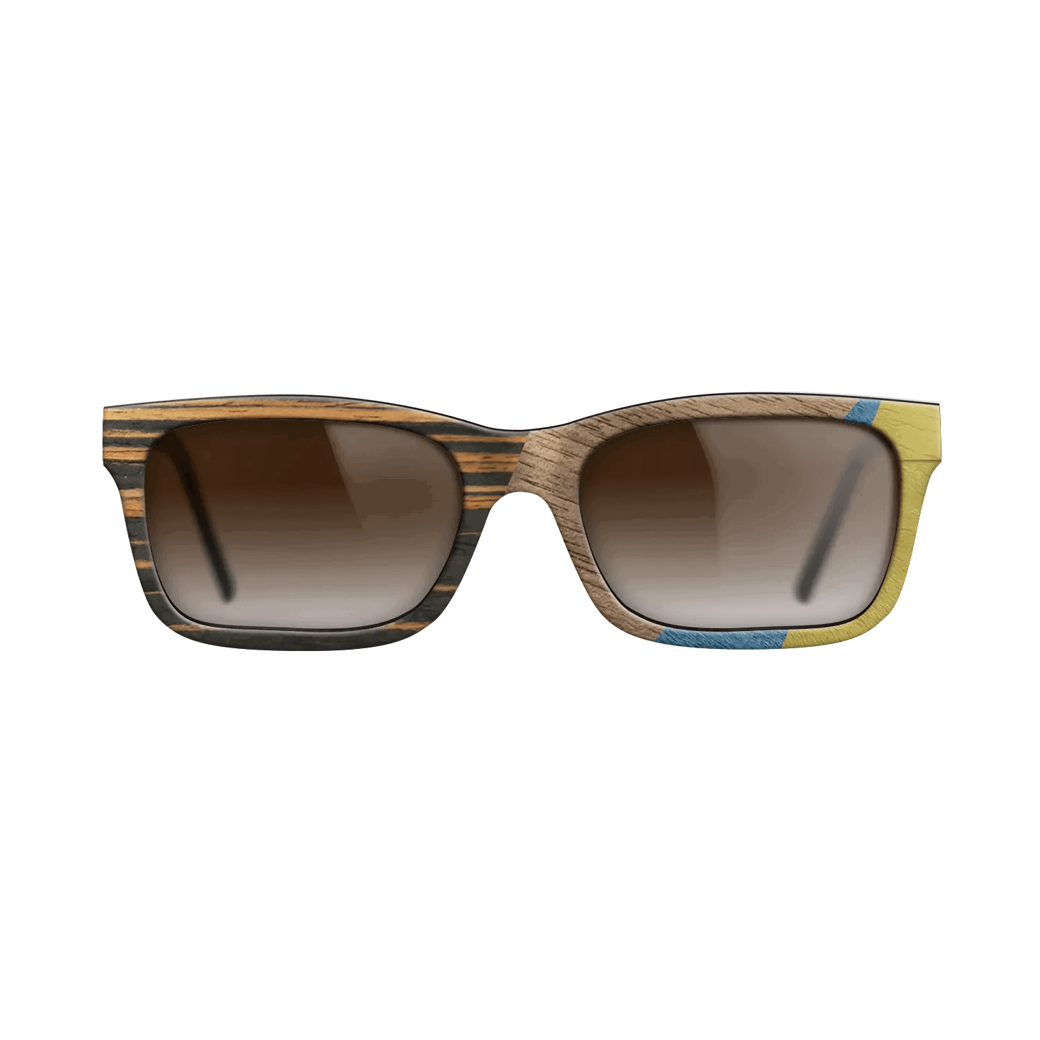 Fumed Oak,Walnut: Straight Grain,Italian Ebony,Poplar Dyed: Yellow,Poplar Dyed: Blue Denim: Angle Cut - The Sage - Rectangle - SIRIS wood optic