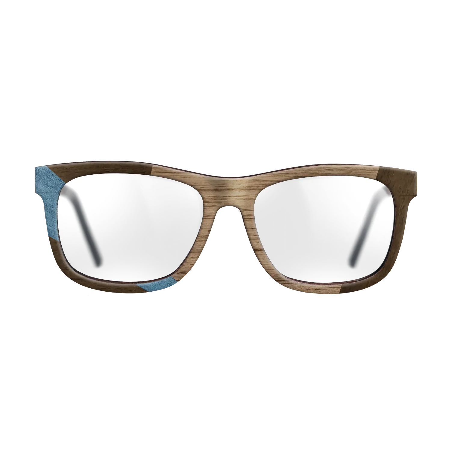 Fumed Oak,Walnut: Straight Grain,Poplar Dyed: Blue Denim,Ziricote Dark Quartered: Wedge - The Hero - Square - 1976 - SIRIS wood optic