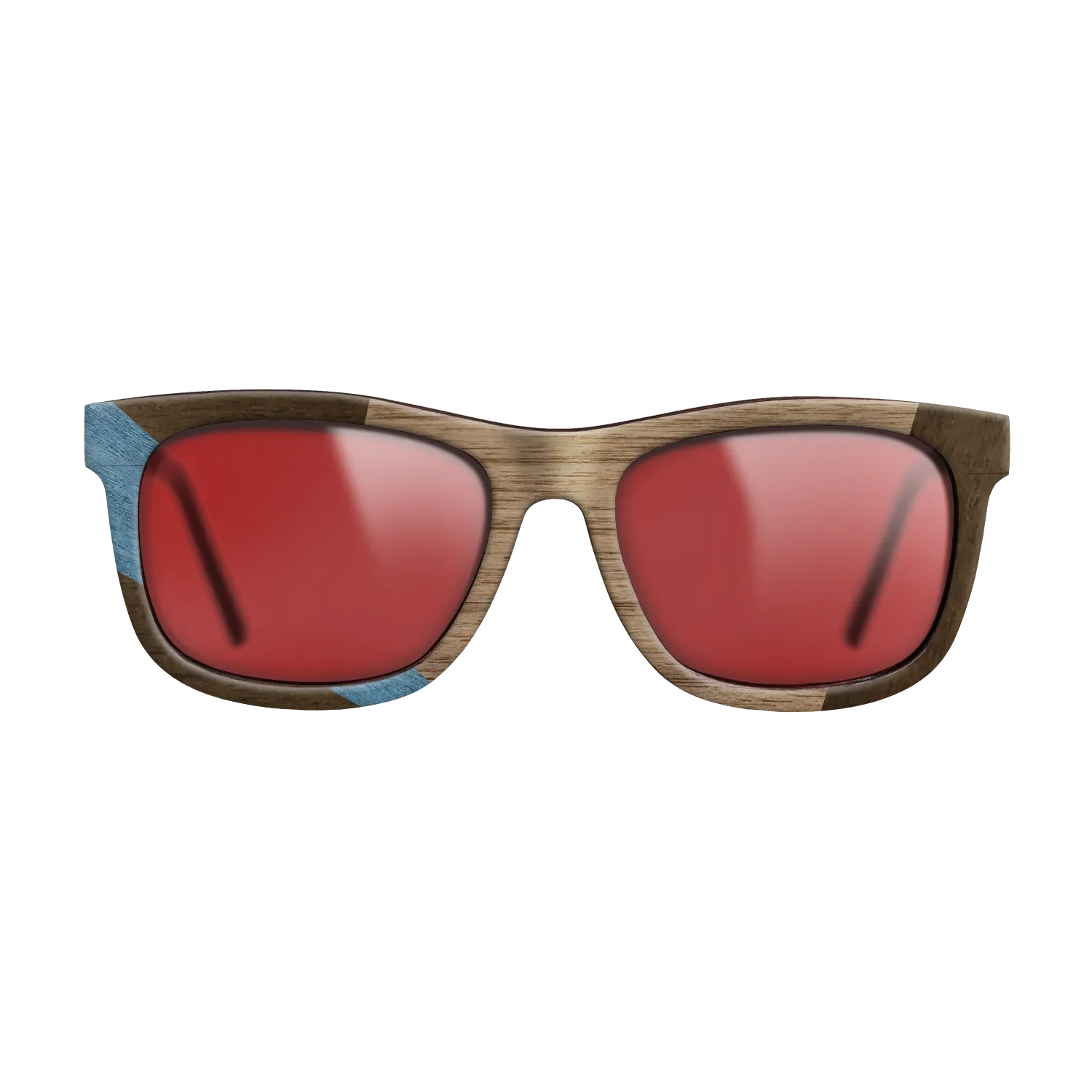 Fumed Oak,Walnut: Straight Grain,Poplar Dyed: Blue Denim,Ziricote Dark Quartered: Wedge - The Hero - Square - 1976 - SIRIS wood optic
