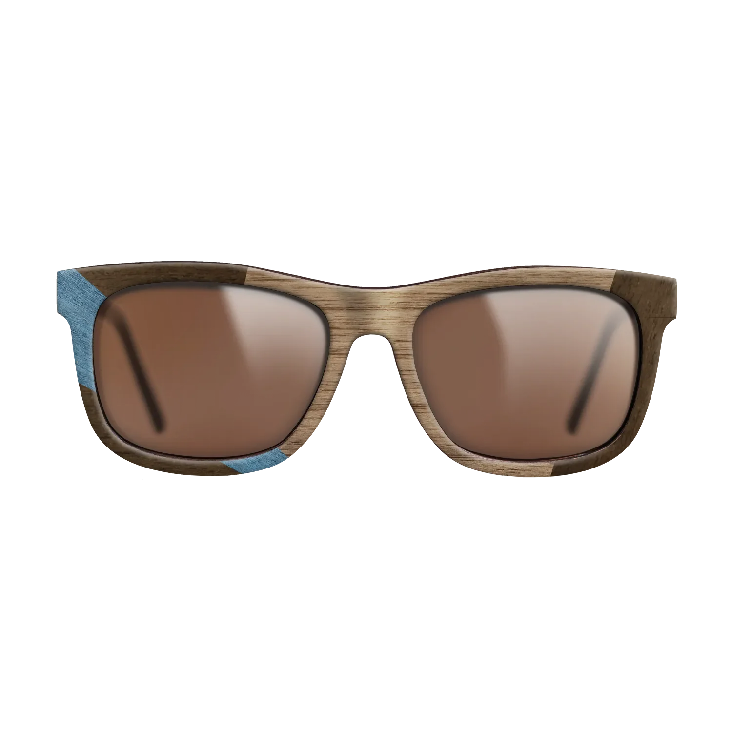 Fumed Oak,Walnut: Straight Grain,Poplar Dyed: Blue Denim,Ziricote Dark Quartered: Wedge - The Hero - Square - 1976 - SIRIS wood optic