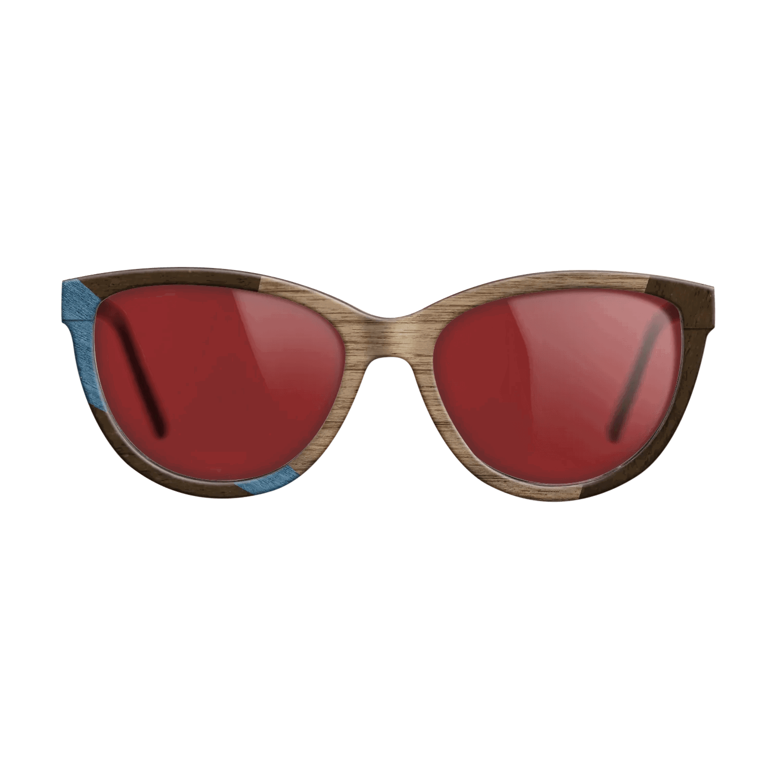 Fumed Oak,Walnut: Straight Grain,Poplar Dyed: Blue Denim,Ziricote Dark Quartered: Wedge - The Maiden - Cat - 1976 - SIRIS wood optic