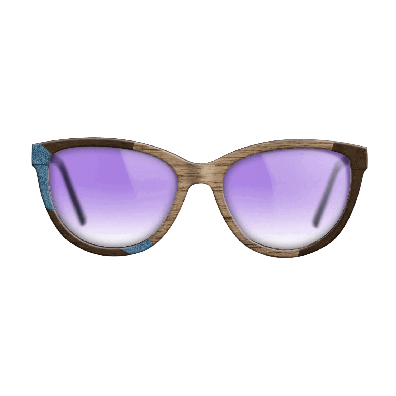 Fumed Oak,Walnut: Straight Grain,Poplar Dyed: Blue Denim,Ziricote Dark Quartered: Wedge - The Maiden - Cat - 1976 - SIRIS wood optic