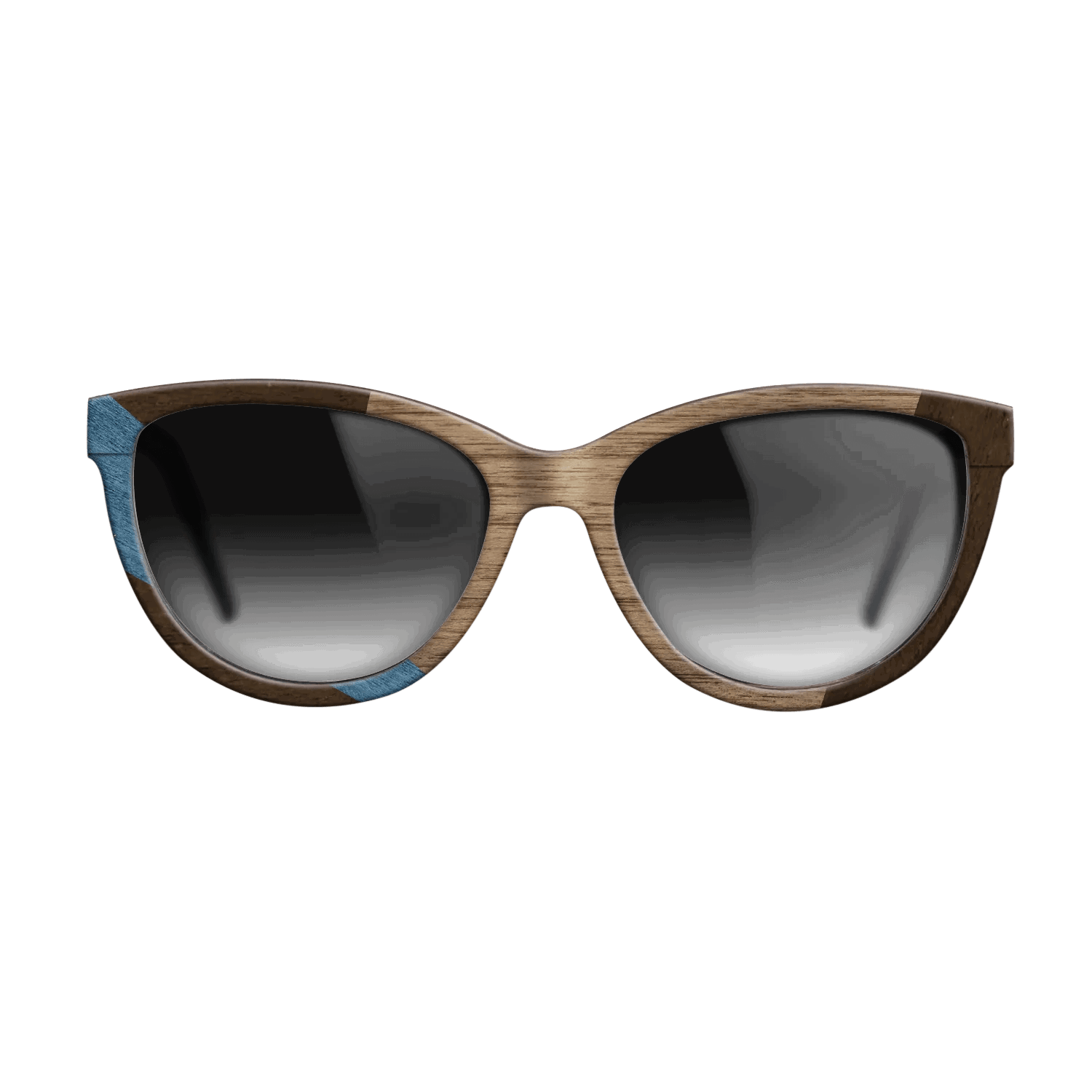 Fumed Oak,Walnut: Straight Grain,Poplar Dyed: Blue Denim,Ziricote Dark Quartered: Wedge - The Maiden - Cat - 1976 - SIRIS wood optic