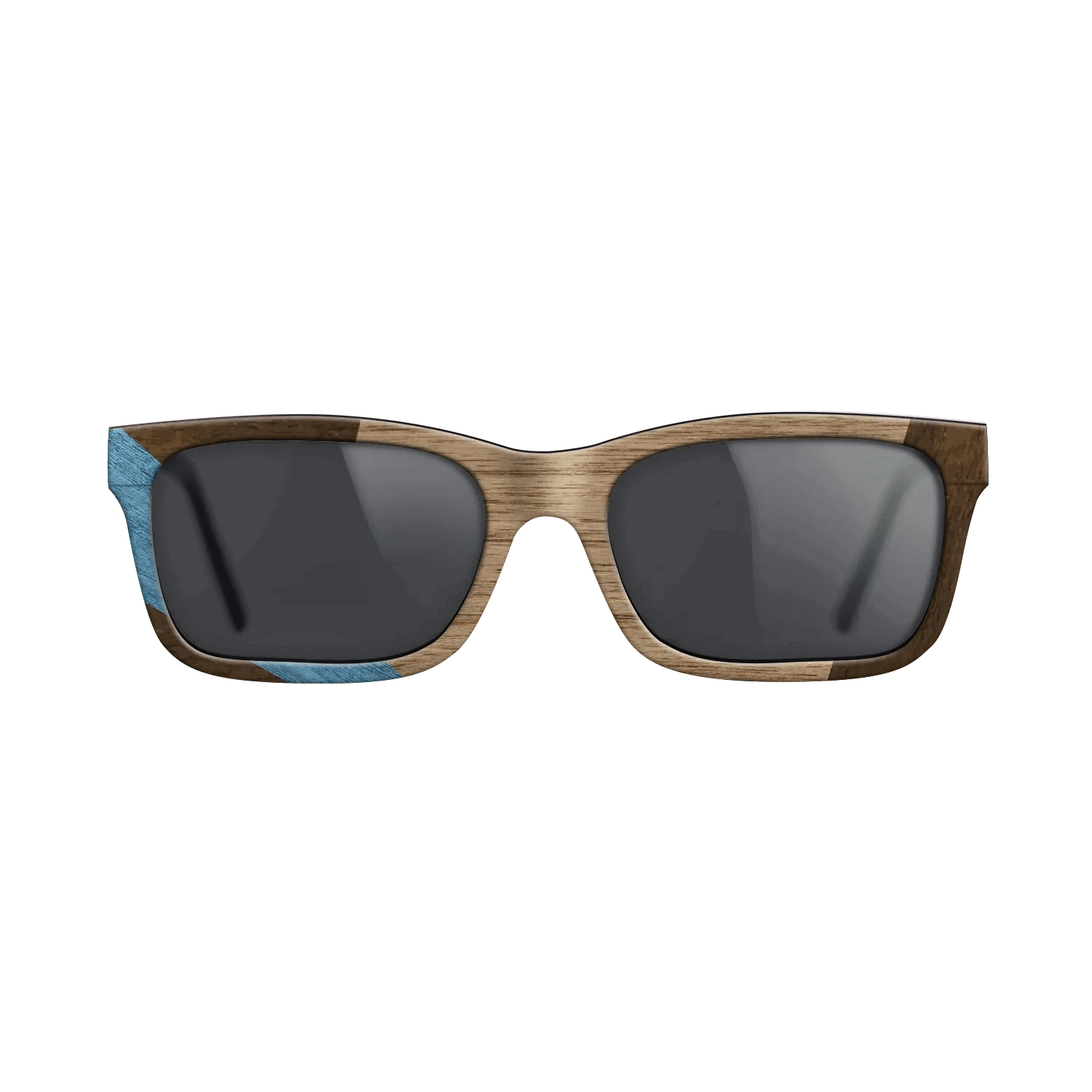 Fumed Oak,Walnut: Straight Grain,Poplar Dyed: Blue Denim,Ziricote Dark Quartered: Wedge - The Sage - Rectangle - 1976 - SIRIS wood optic