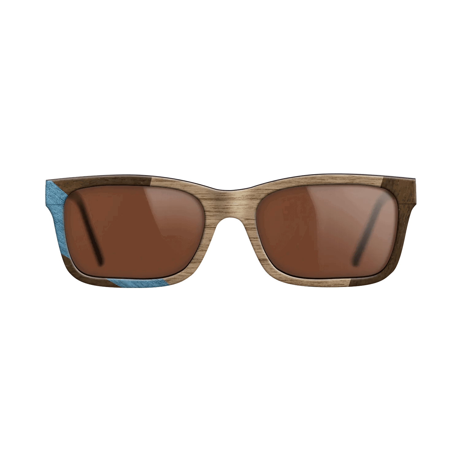 Fumed Oak,Walnut: Straight Grain,Poplar Dyed: Blue Denim,Ziricote Dark Quartered: Wedge - The Sage - Rectangle - 1976 - SIRIS wood optic