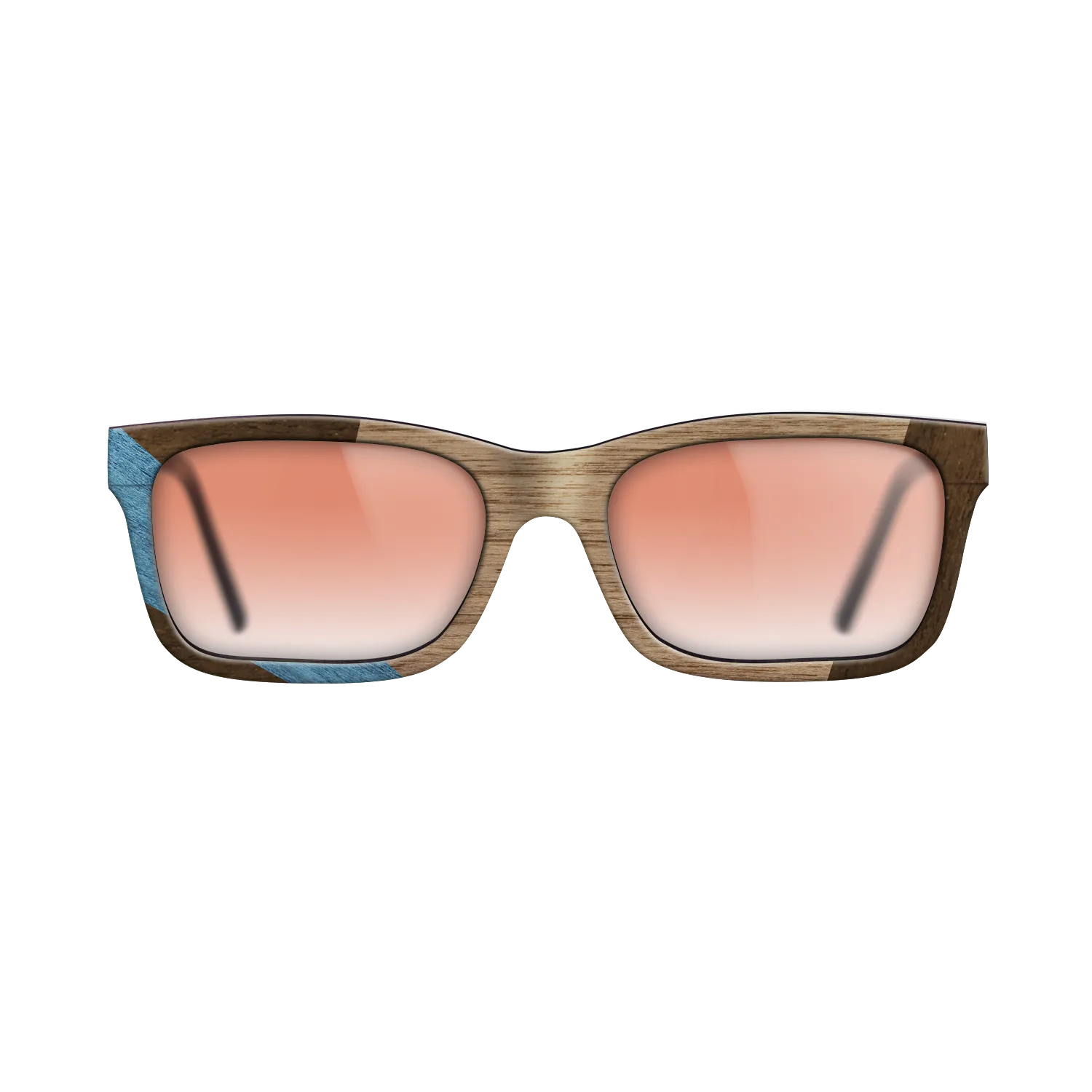 Fumed Oak,Walnut: Straight Grain,Poplar Dyed: Blue Denim,Ziricote Dark Quartered: Wedge - The Sage - Rectangle - 1976 - SIRIS wood optic