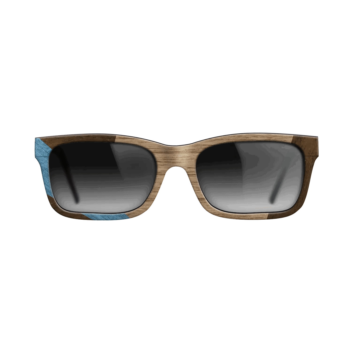 Fumed Oak,Walnut: Straight Grain,Poplar Dyed: Blue Denim,Ziricote Dark Quartered: Wedge - The Sage - Rectangle - 1976 - SIRIS wood optic