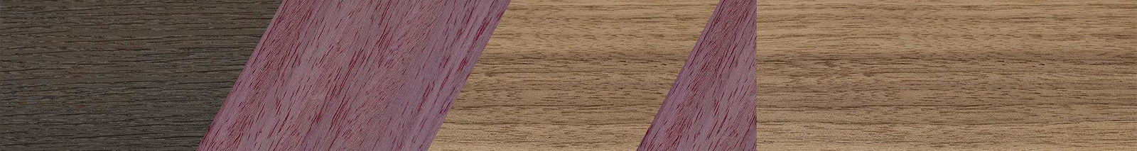 Fumed Oak,Walnut: Straight Grain,Poplar Dyed: Purple: Angle Cut - The Sage - Rectangle - 1710 - SIRIS wood optic