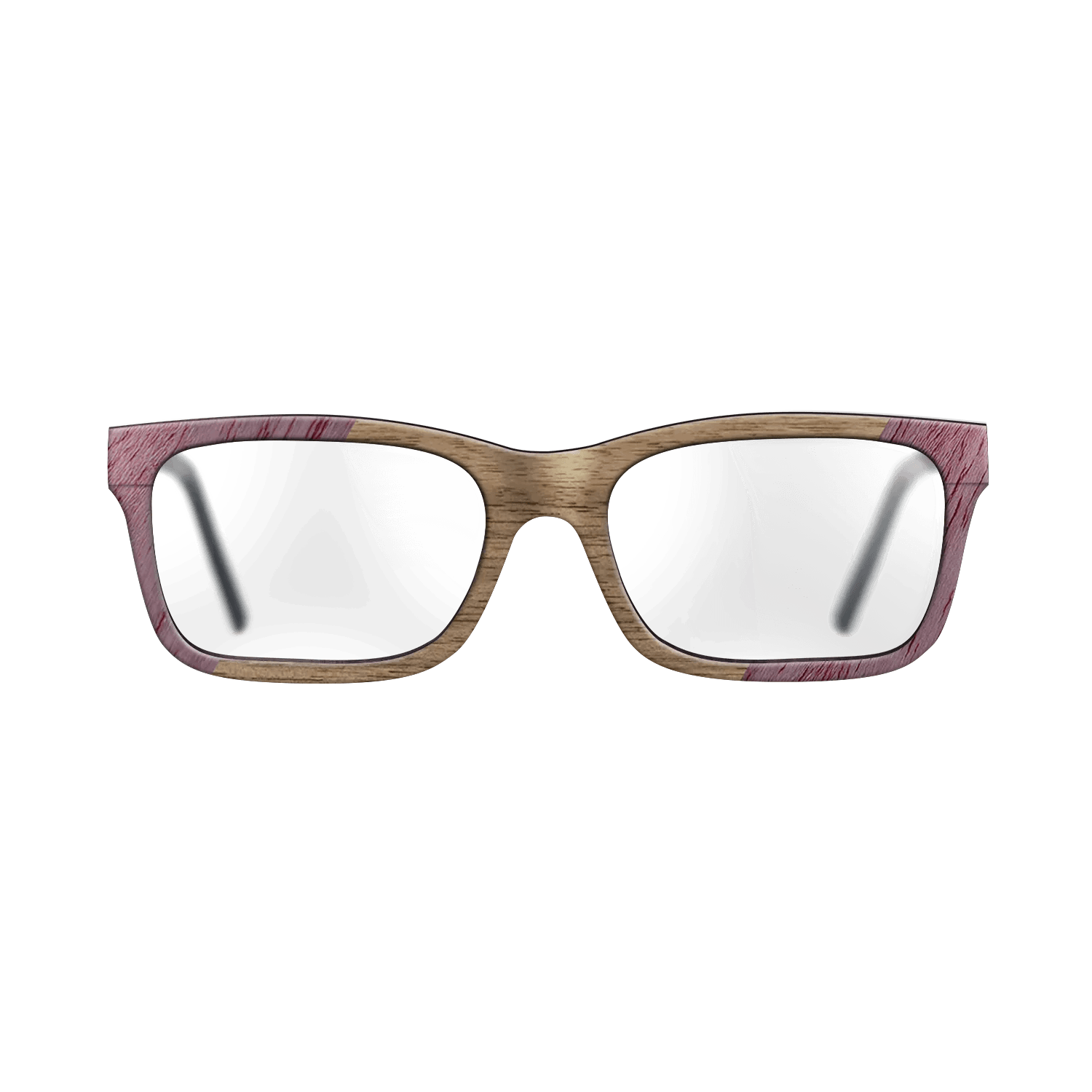 Fumed Oak,Walnut: Straight Grain,Poplar Dyed: Purple: Angle Cut - The Sage - Rectangle - 1710 - SIRIS wood optic