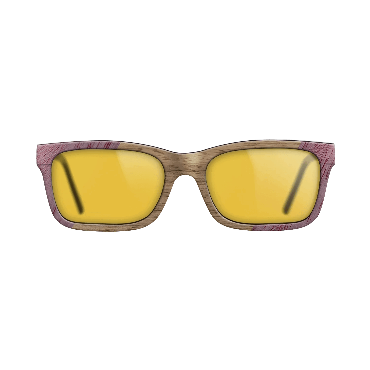 Fumed Oak,Walnut: Straight Grain,Poplar Dyed: Purple: Angle Cut - The Sage - Rectangle - 1710 - SIRIS wood optic