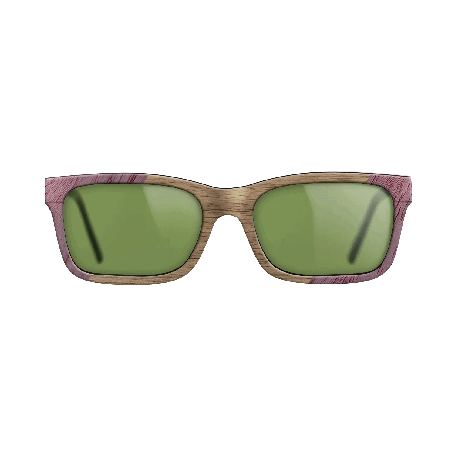 Fumed Oak,Walnut: Straight Grain,Poplar Dyed: Purple: Angle Cut - The Sage - Rectangle - 1710 - SIRIS wood optic