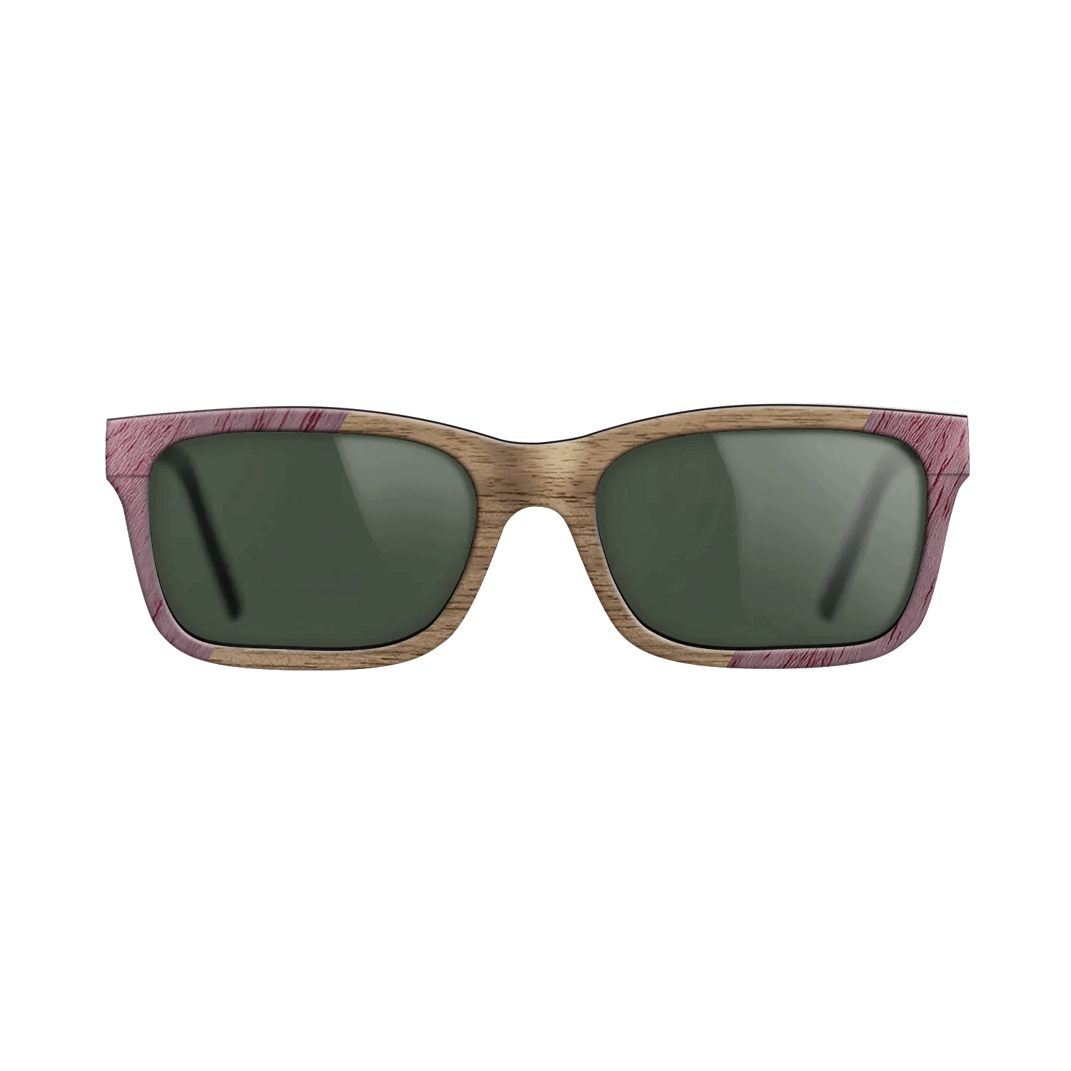 Fumed Oak,Walnut: Straight Grain,Poplar Dyed: Purple: Angle Cut - The Sage - Rectangle - 1710 - SIRIS wood optic