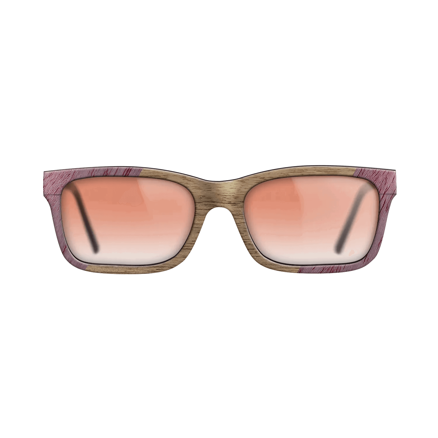 Fumed Oak,Walnut: Straight Grain,Poplar Dyed: Purple: Angle Cut - The Sage - Rectangle - 1710 - SIRIS wood optic