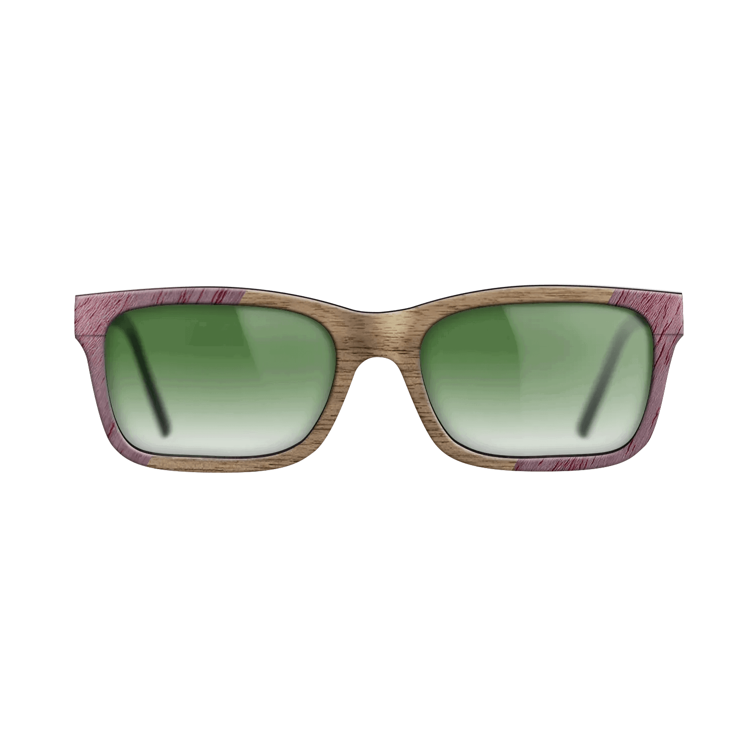Fumed Oak,Walnut: Straight Grain,Poplar Dyed: Purple: Angle Cut - The Sage - Rectangle - 1710 - SIRIS wood optic