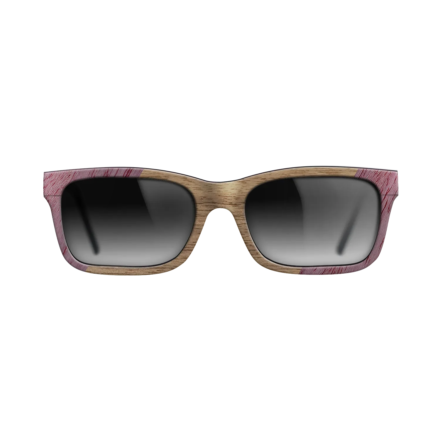 Fumed Oak,Walnut: Straight Grain,Poplar Dyed: Purple: Angle Cut - The Sage - Rectangle - 1710 - SIRIS wood optic