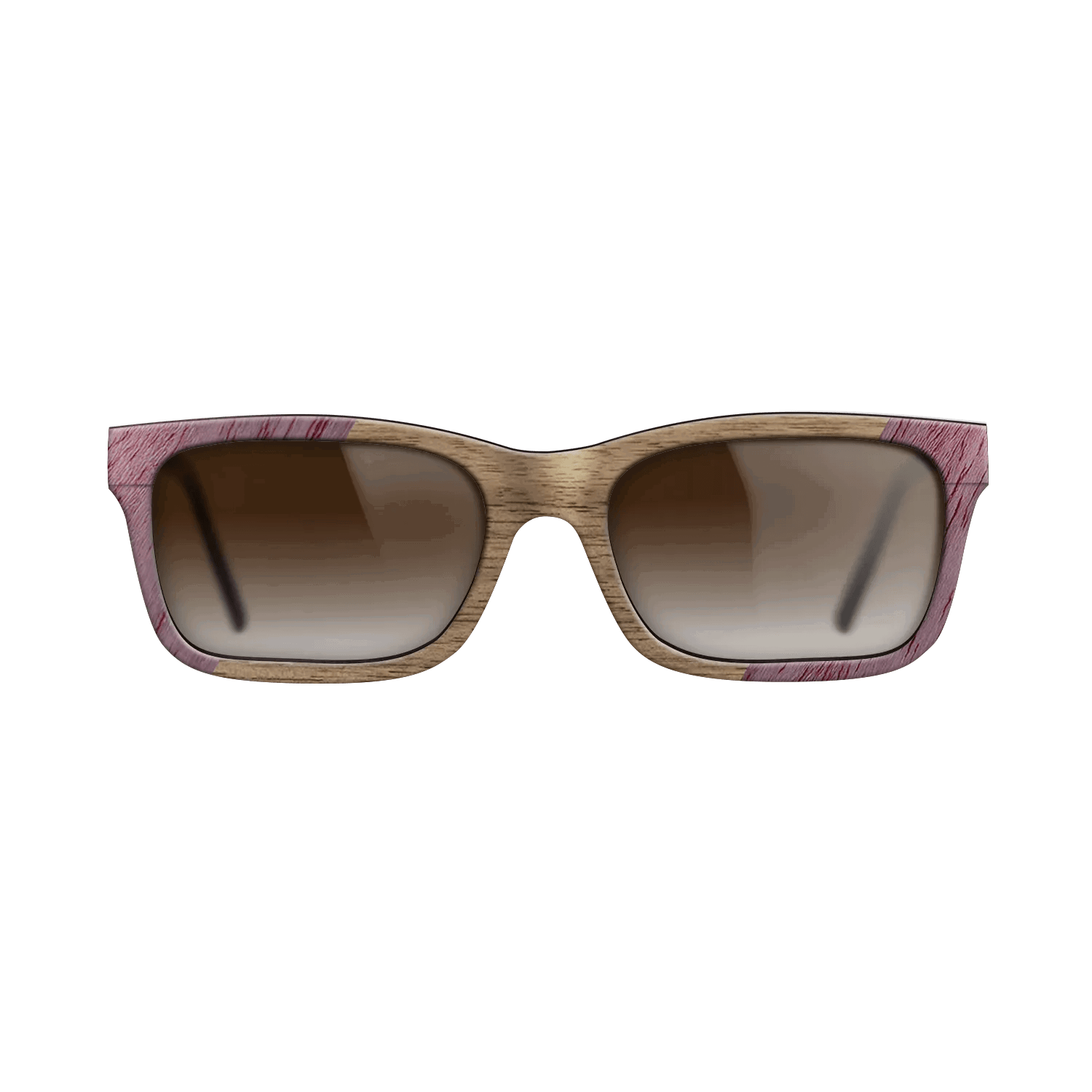 Fumed Oak,Walnut: Straight Grain,Poplar Dyed: Purple: Angle Cut - The Sage - Rectangle - 1710 - SIRIS wood optic