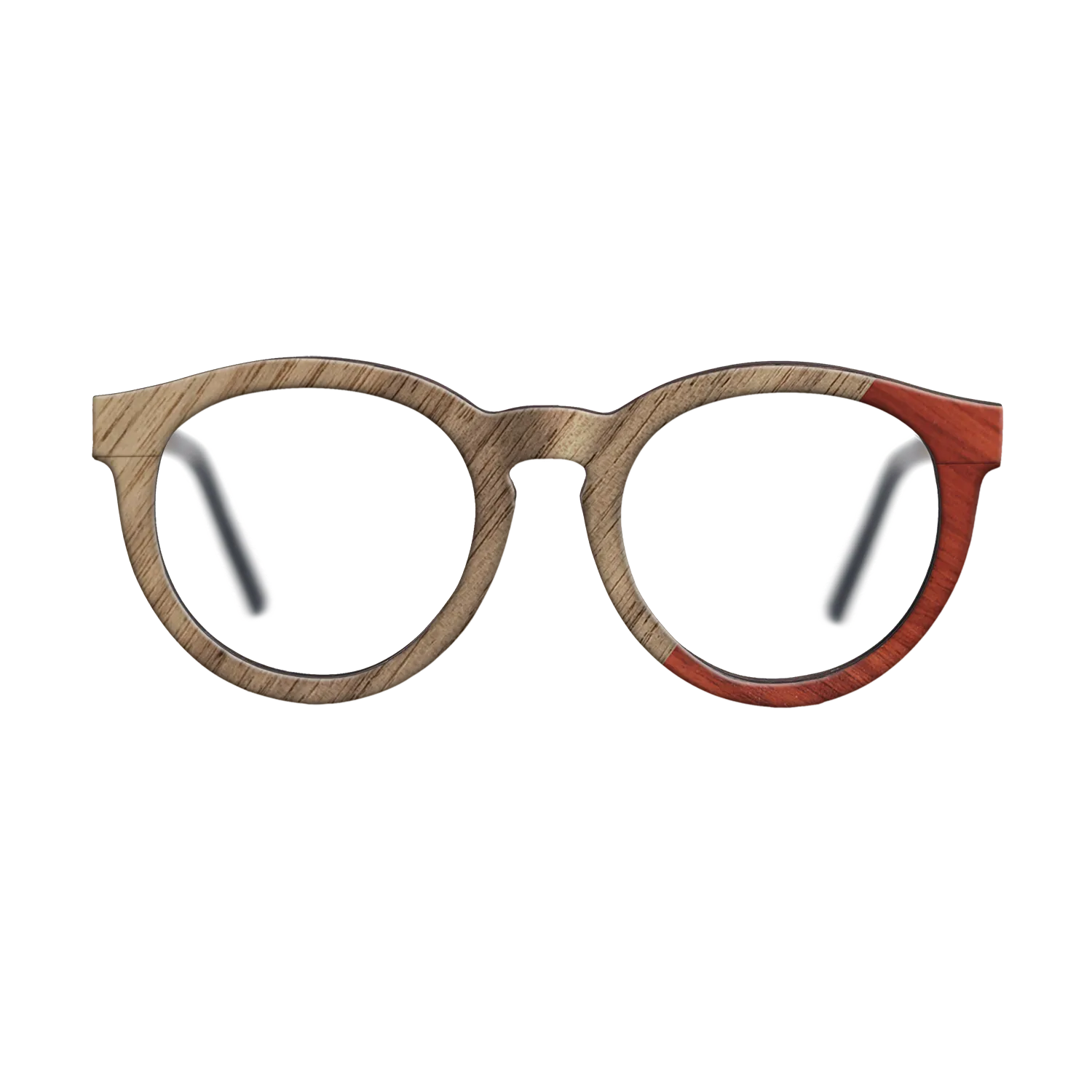 Fumed Oak,Walnut: Straight Grain,Poplar Dyed: Red: Angle Cut - The Rebel - Round - 2019 - SIRIS wood optic